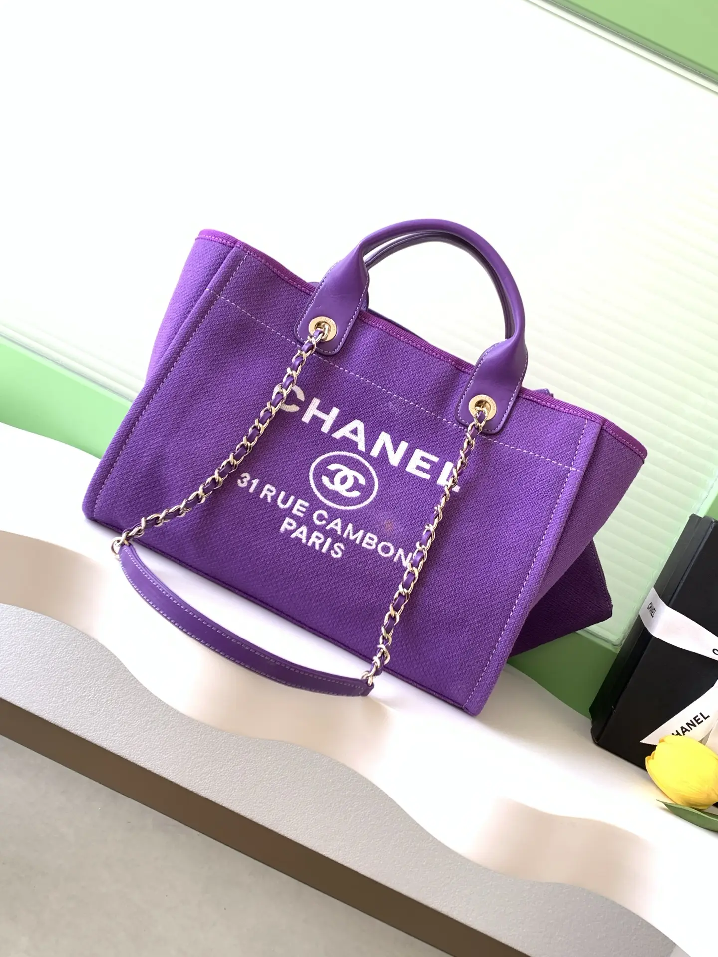 Chanel Shopping Bag Purple