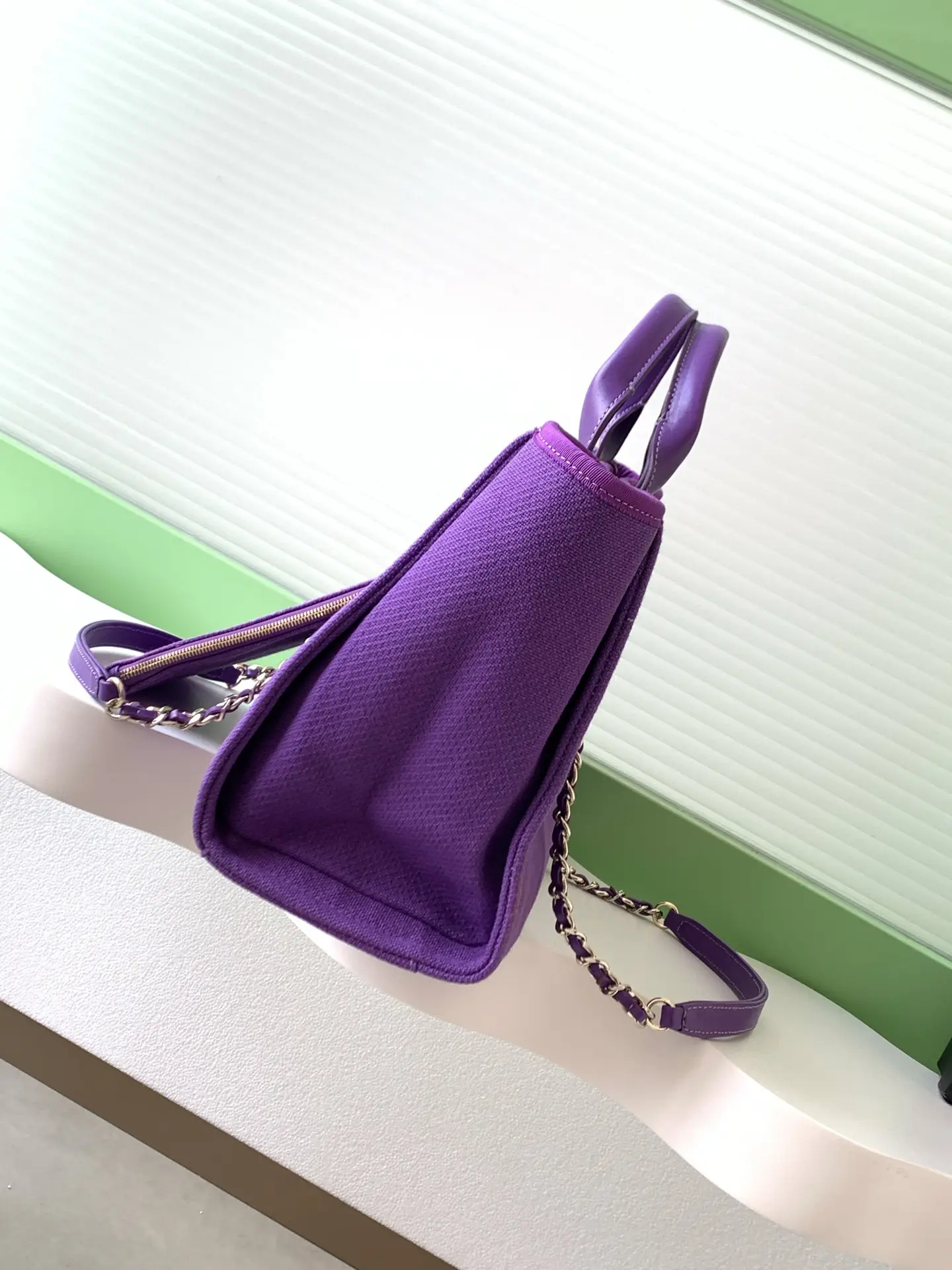 Chanel Shopping Bag Purple