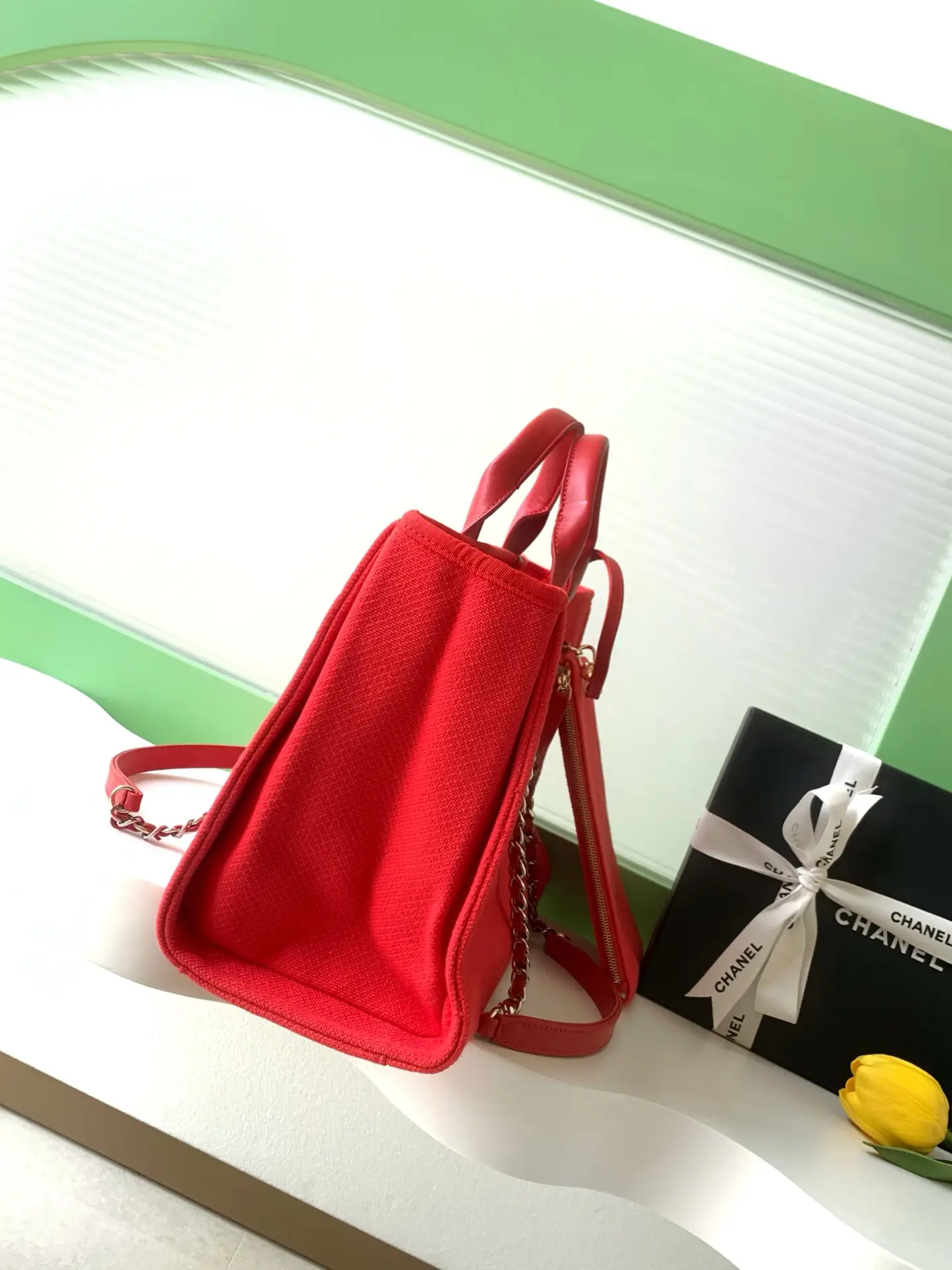 Chanel Shopping Bag Red