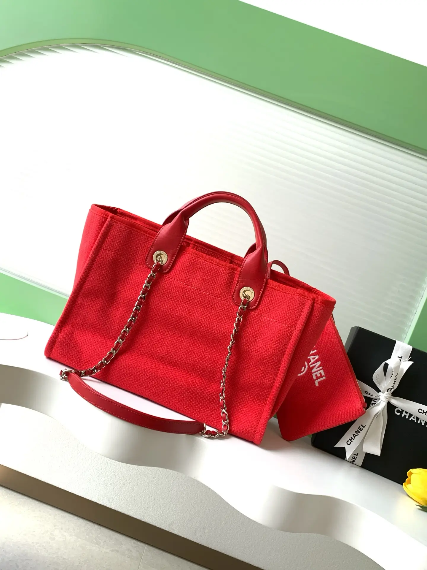 Chanel Shopping Bag Red