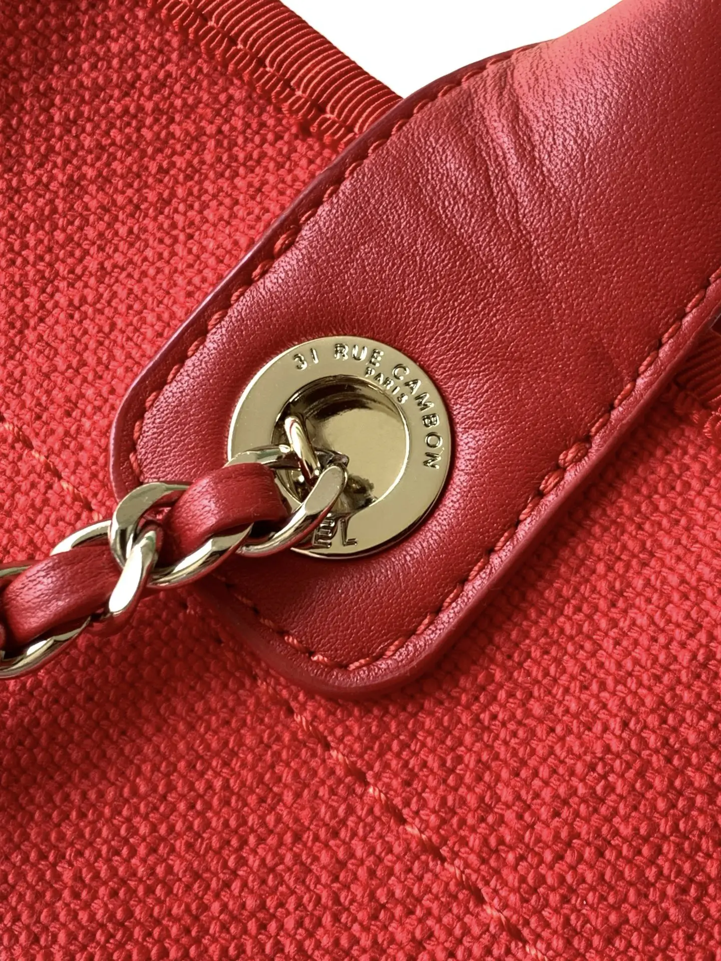 Chanel Shopping Bag Red