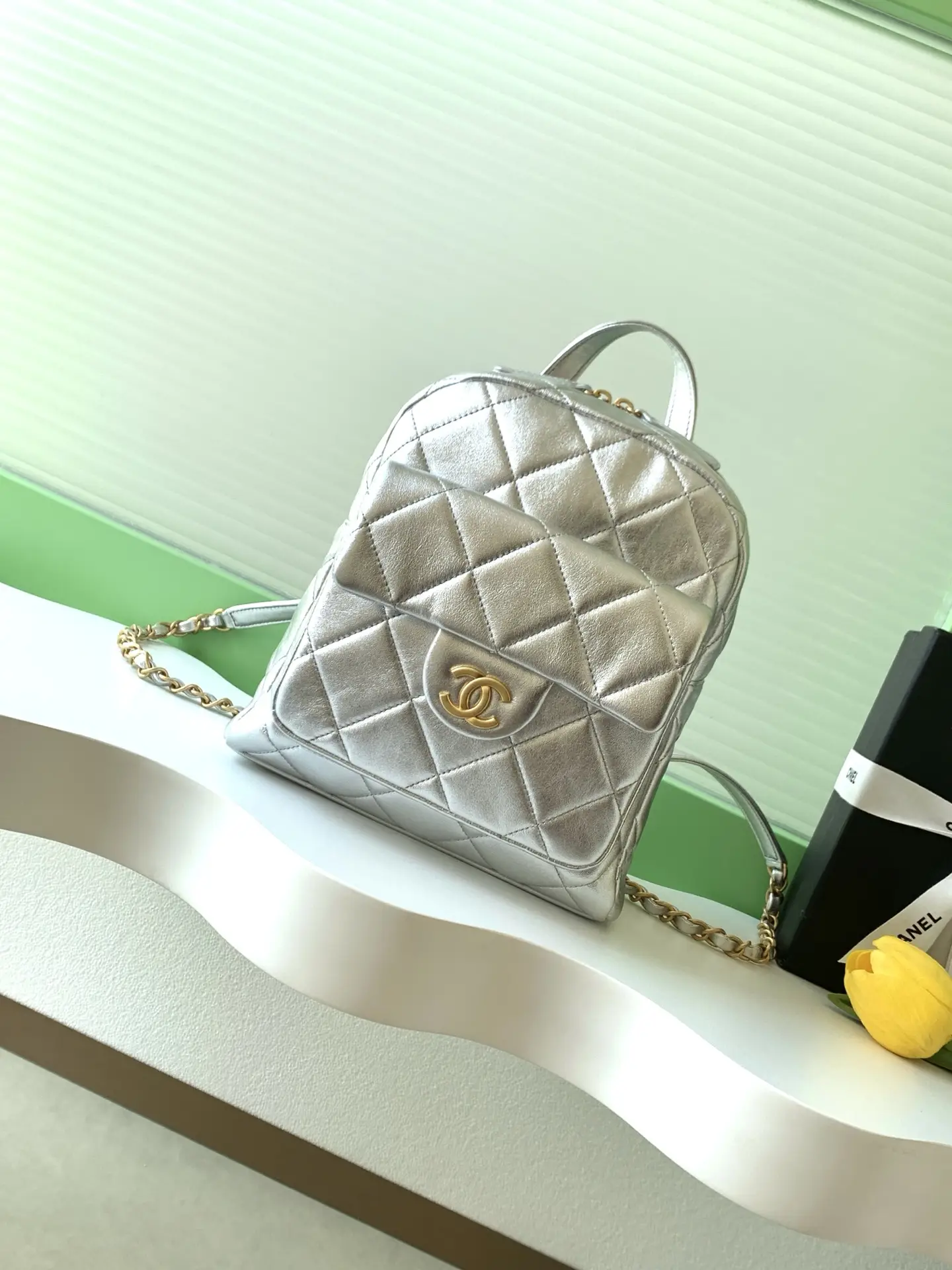 Chanel Small Backpack AS5793 Silver