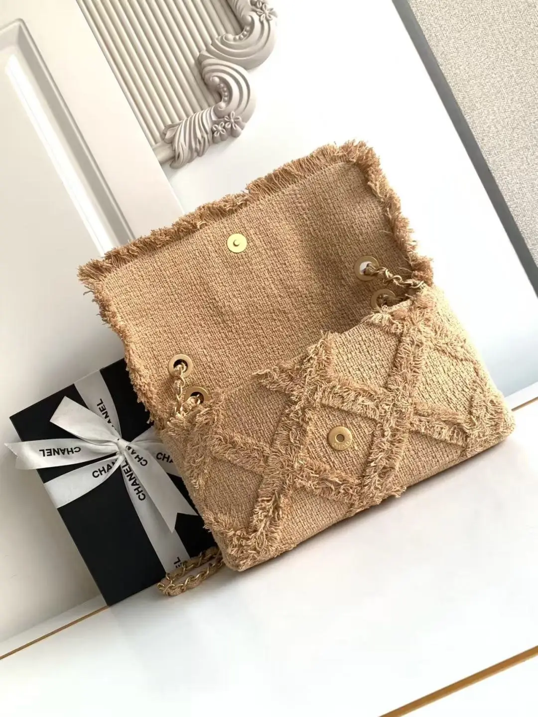 Chanel Small Vintage Straw Bag