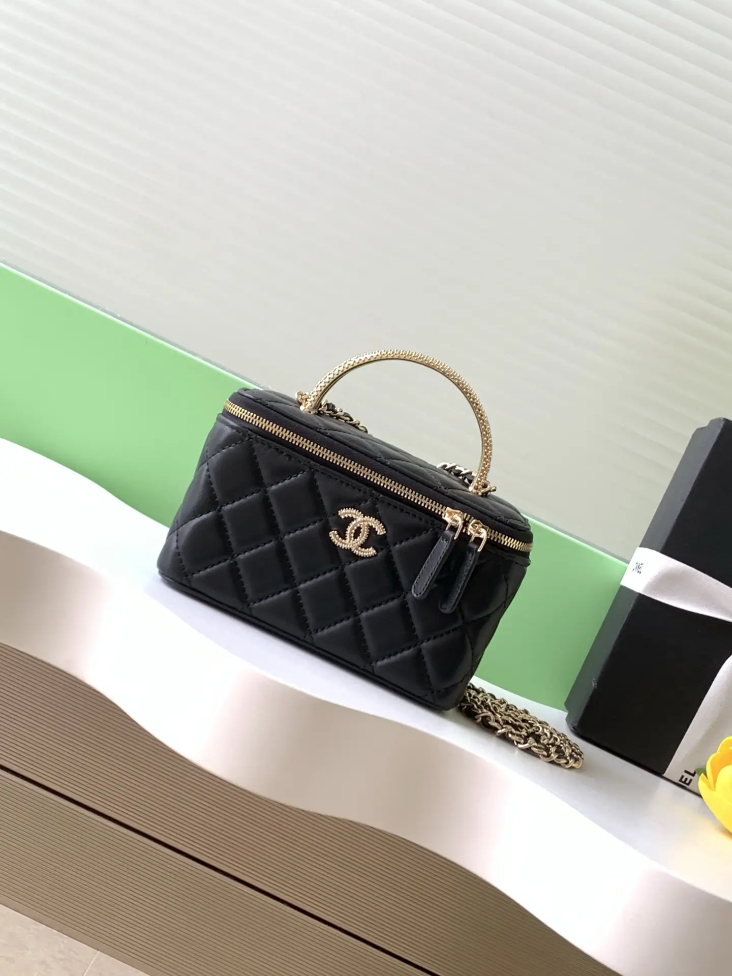 Chanel Vanity Bag with Handle AP4842 Black