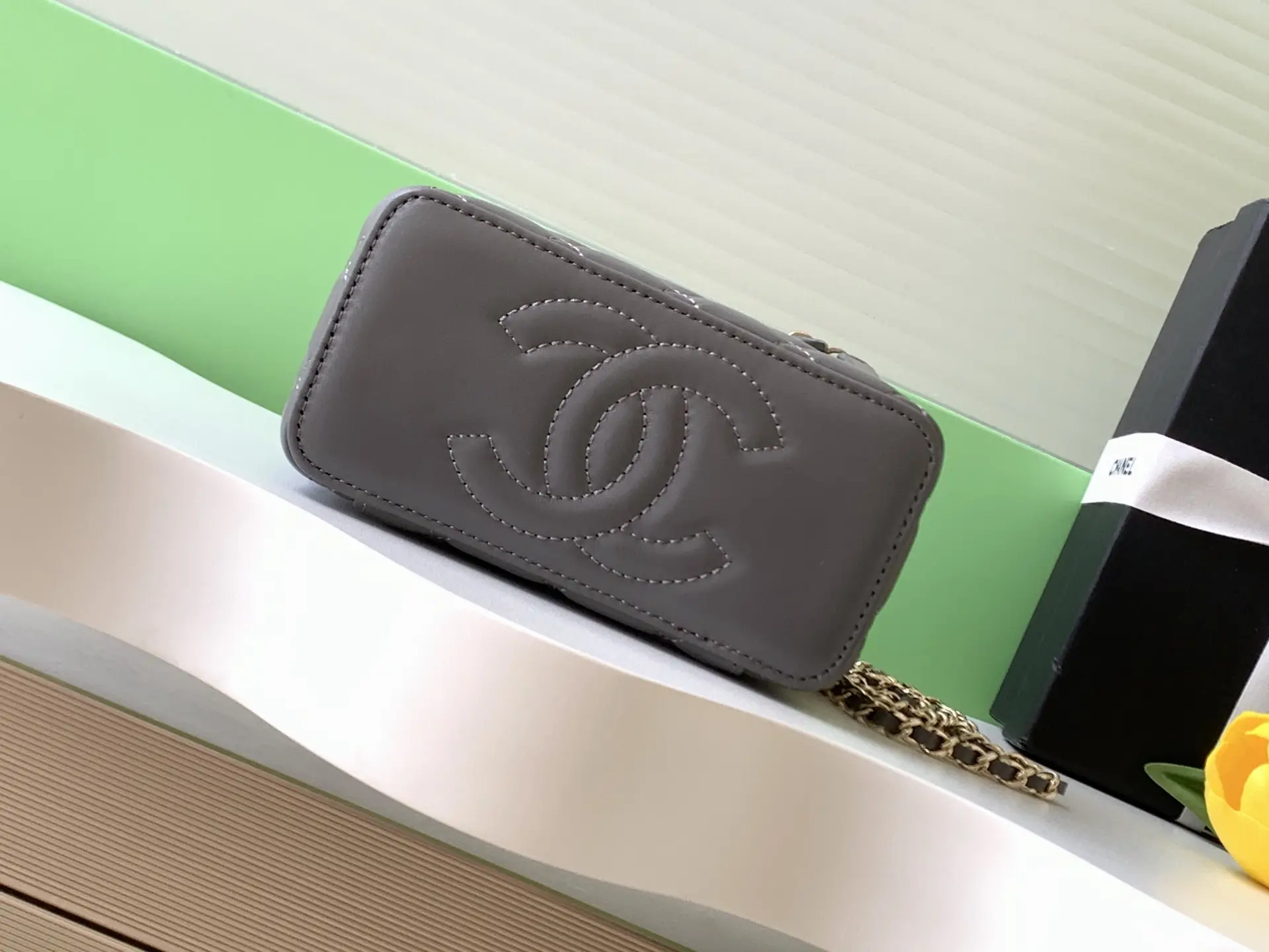 Chanel Vanity Bag with Handle AP4842 Grey