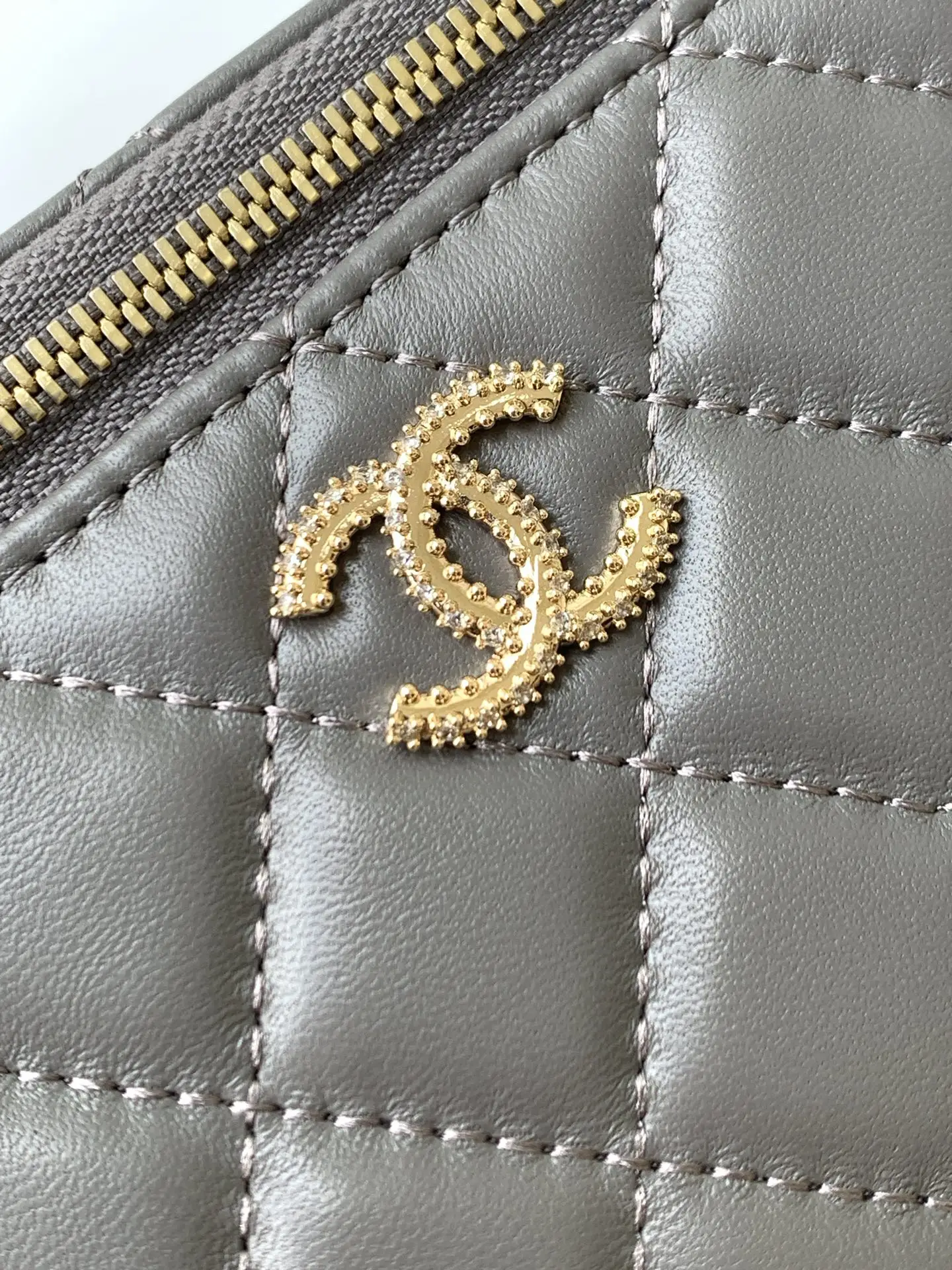 Chanel Vanity Bag with Handle AP4842 Grey