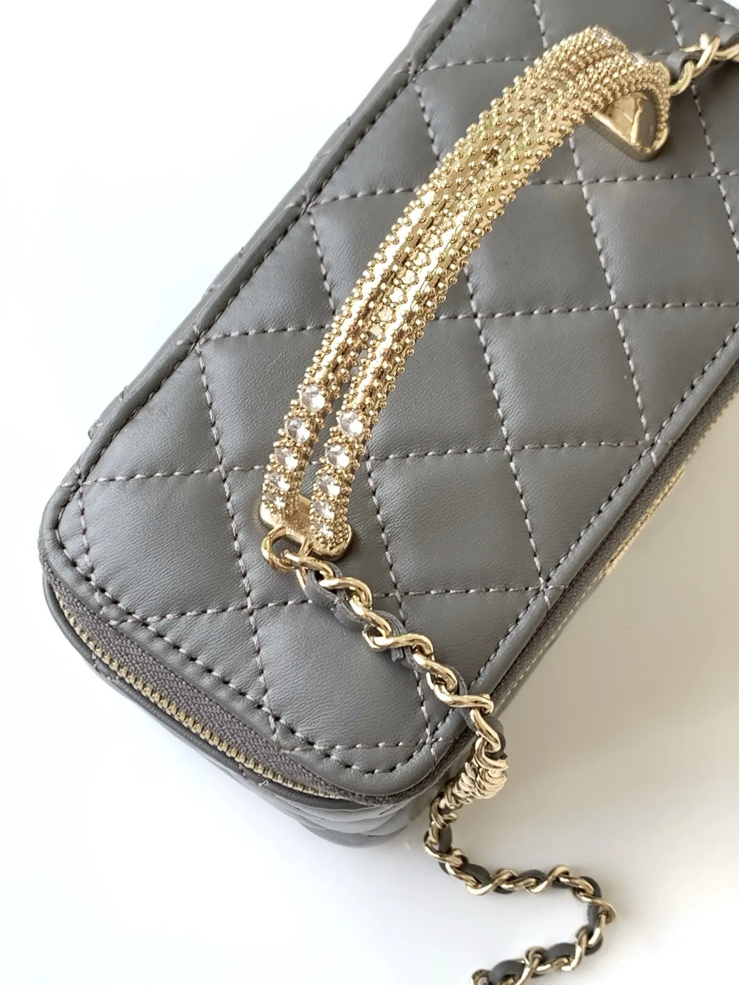 Chanel Vanity Bag with Handle AP4842 Grey