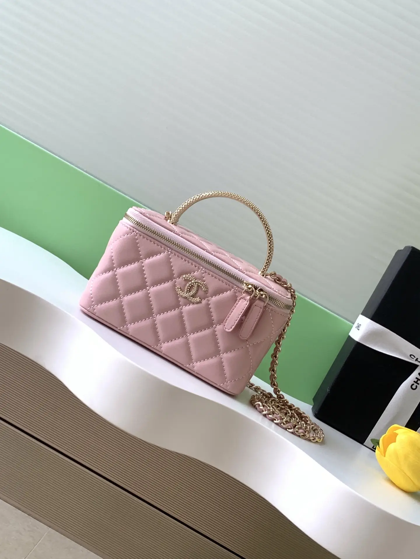 Chanel Vanity Bag with Handle AP4842 Pink