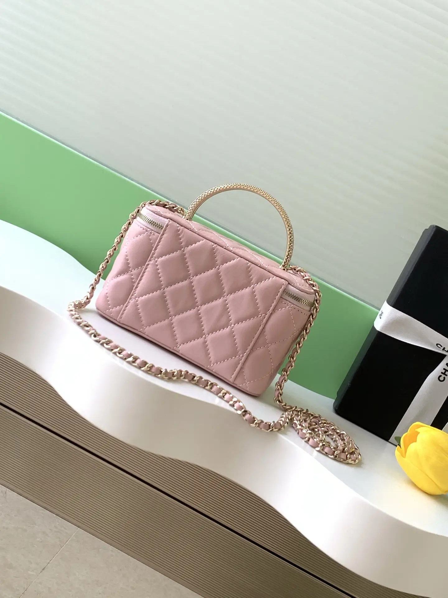 Chanel Vanity Bag with Handle AP4842 Pink