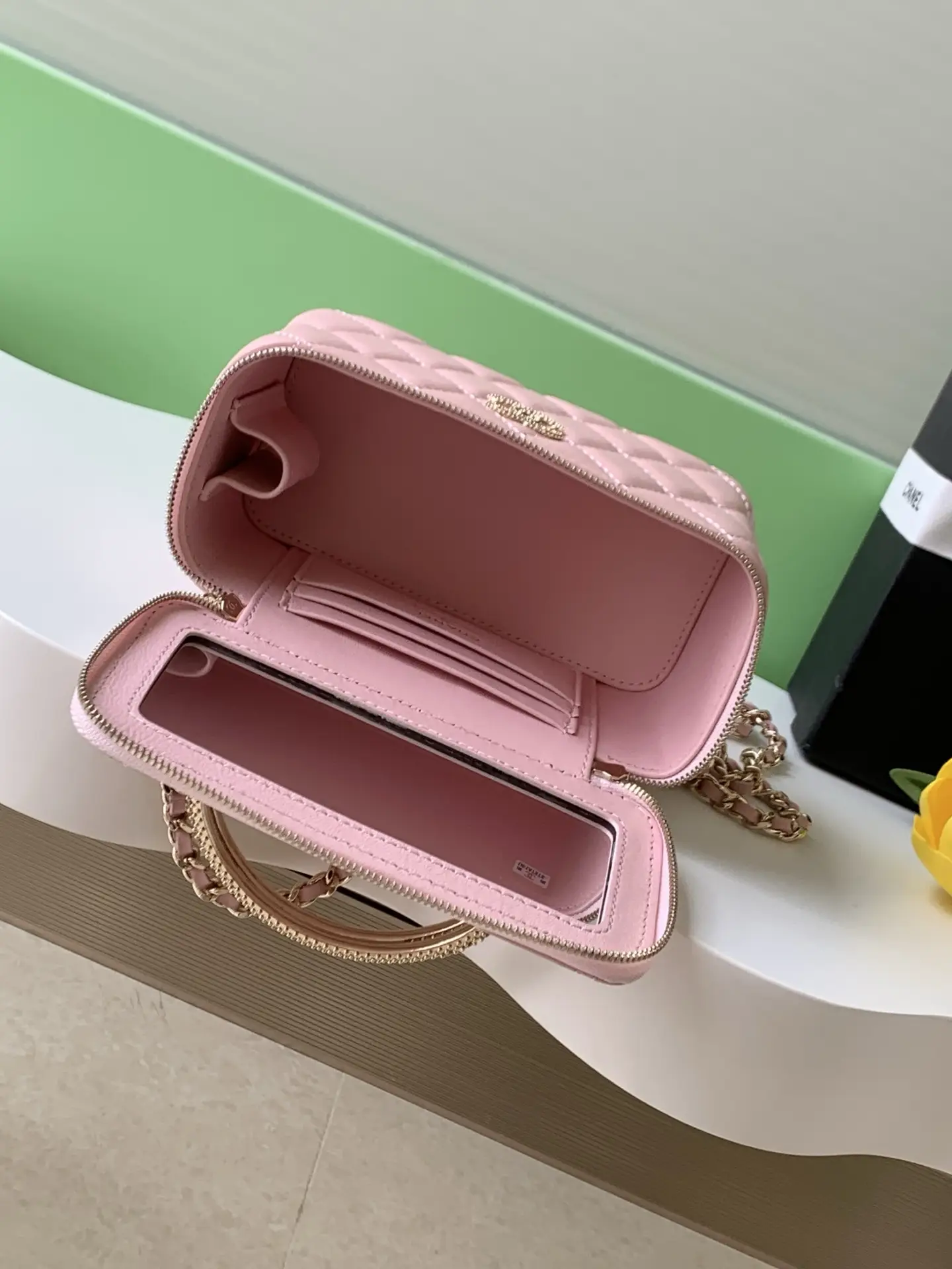 Chanel Vanity Bag with Handle AP4842 Pink