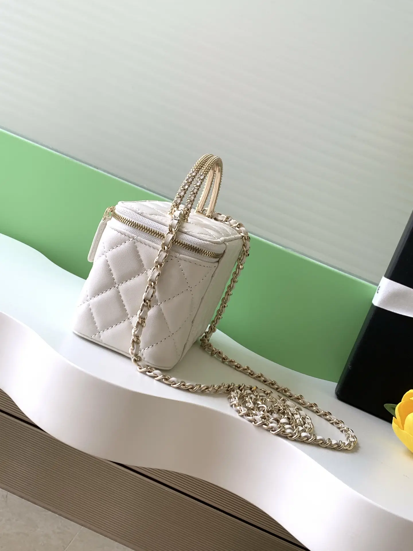 Chanel Vanity Bag with Handle AP4842 White