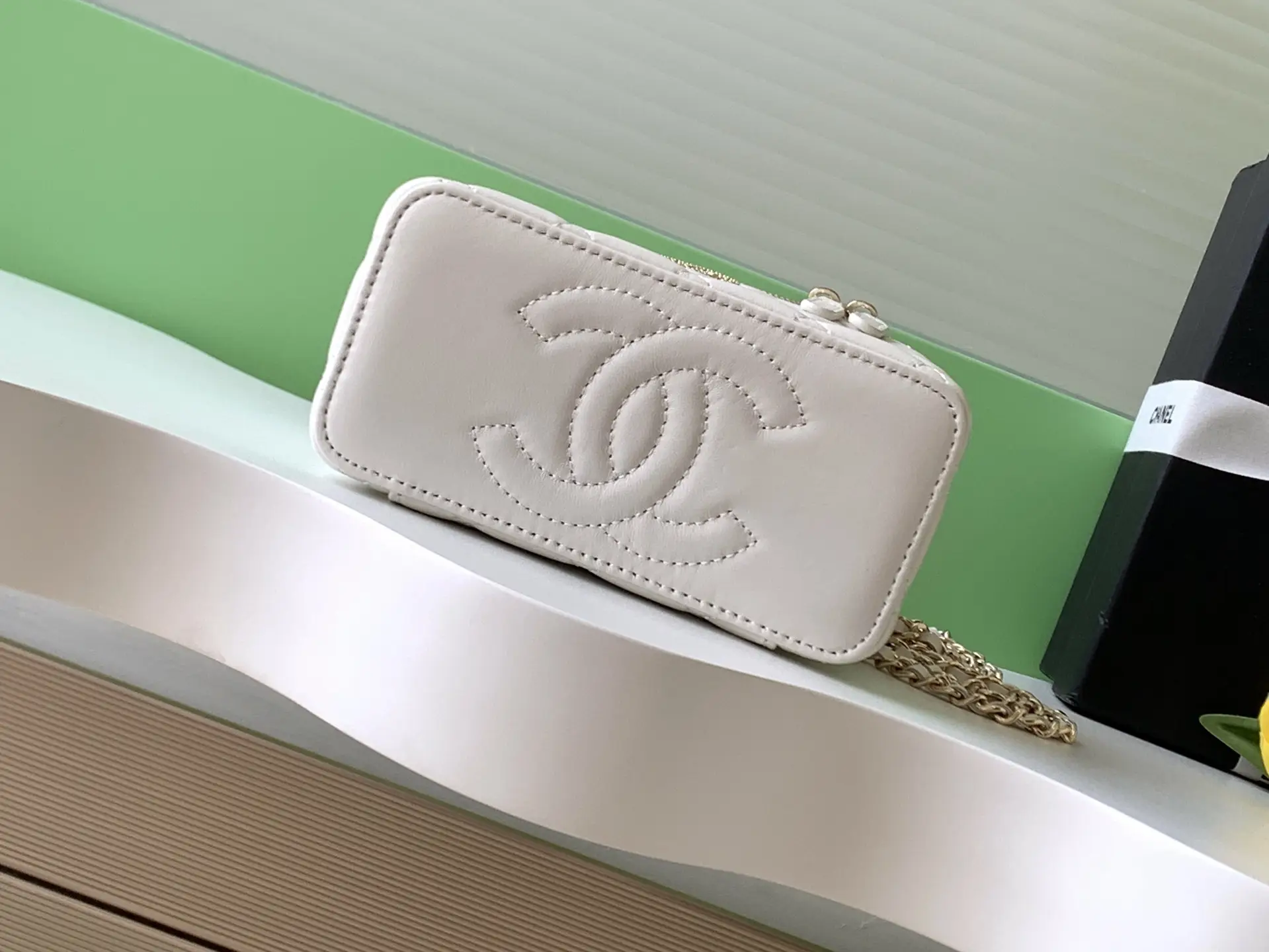 Chanel Vanity Bag with Handle AP4842 White