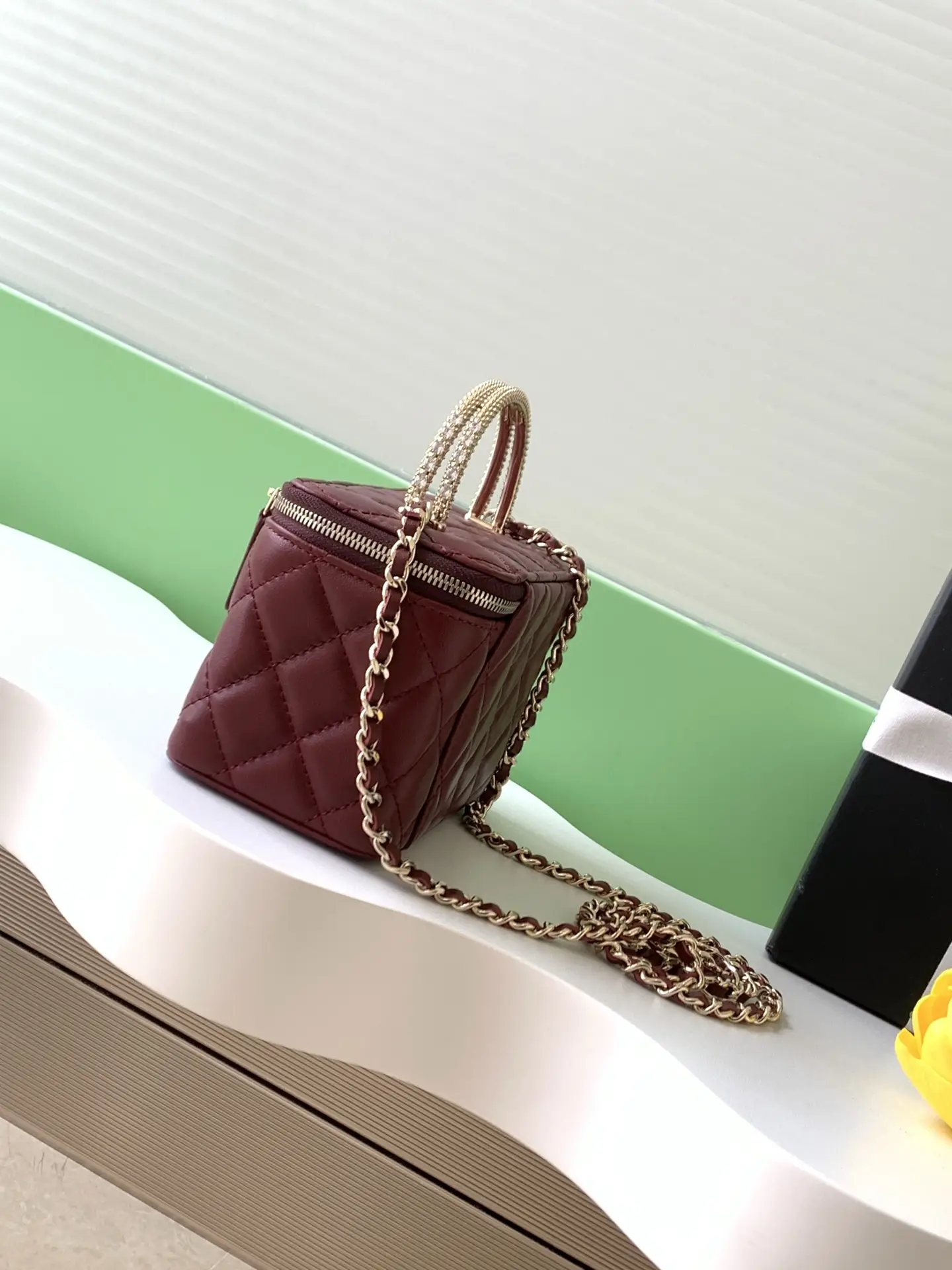 Chanel Vanity Bag with Handle AP4842 Wine Red