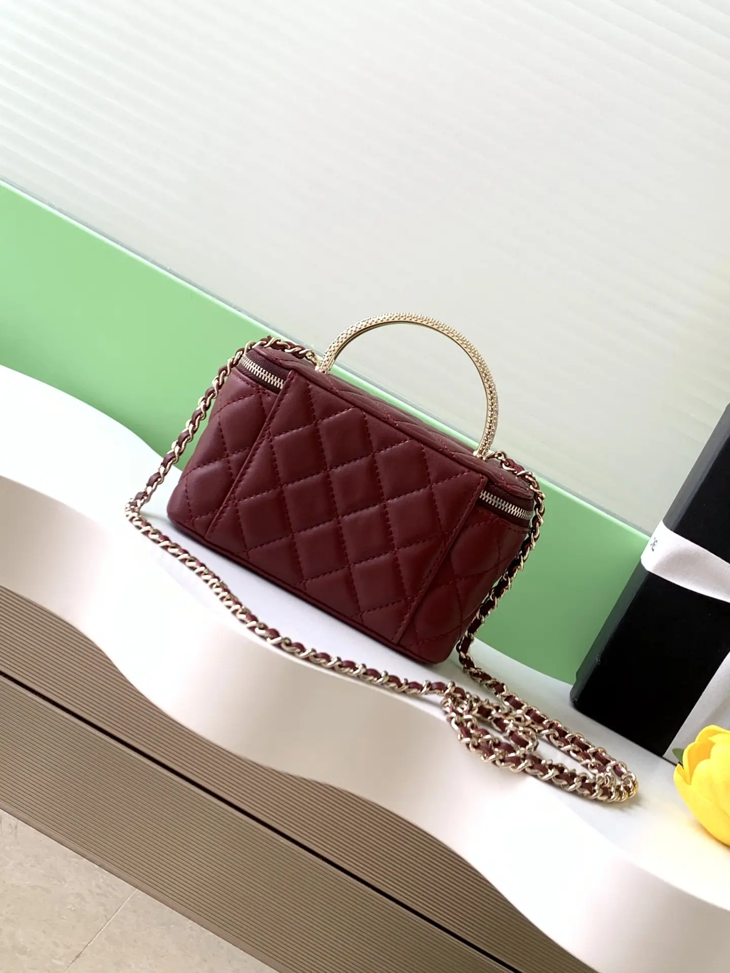 Chanel Vanity Bag with Handle AP4842 Wine Red
