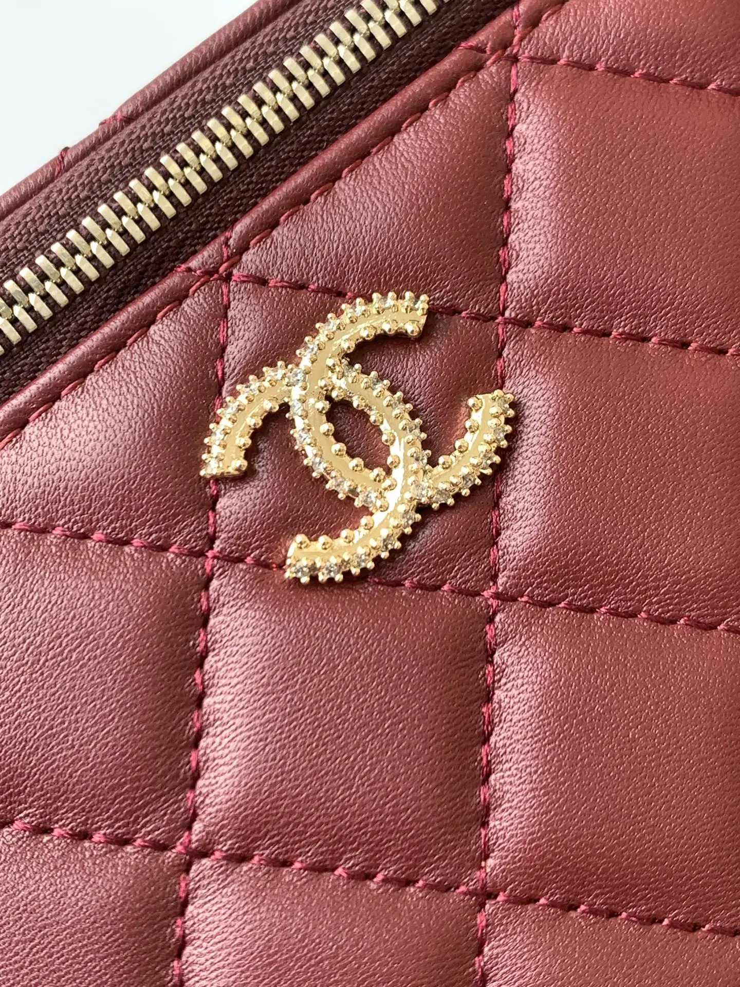 Chanel Vanity Bag with Handle AP4842 Wine Red