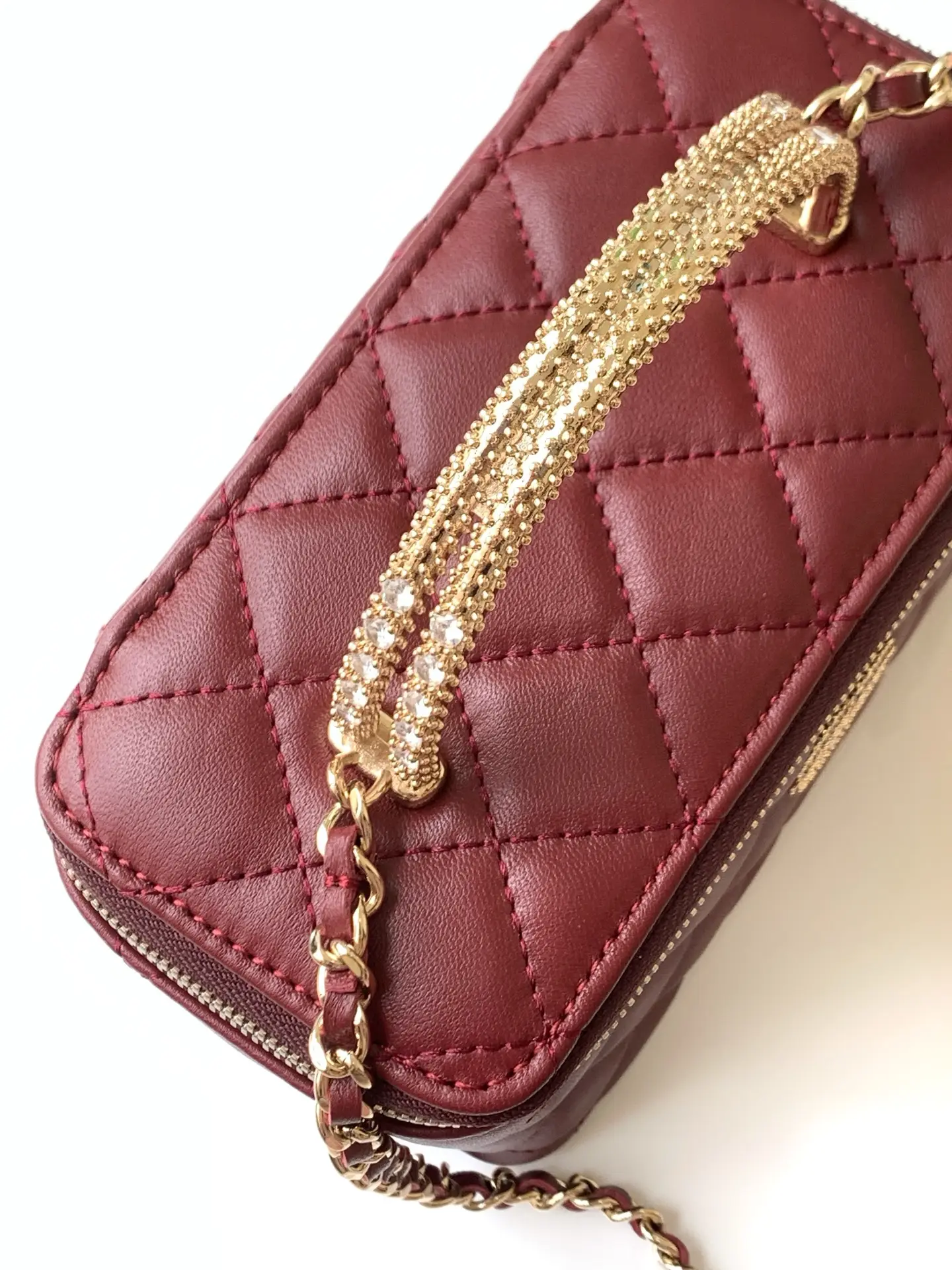 Chanel Vanity Bag with Handle AP4842 Wine Red