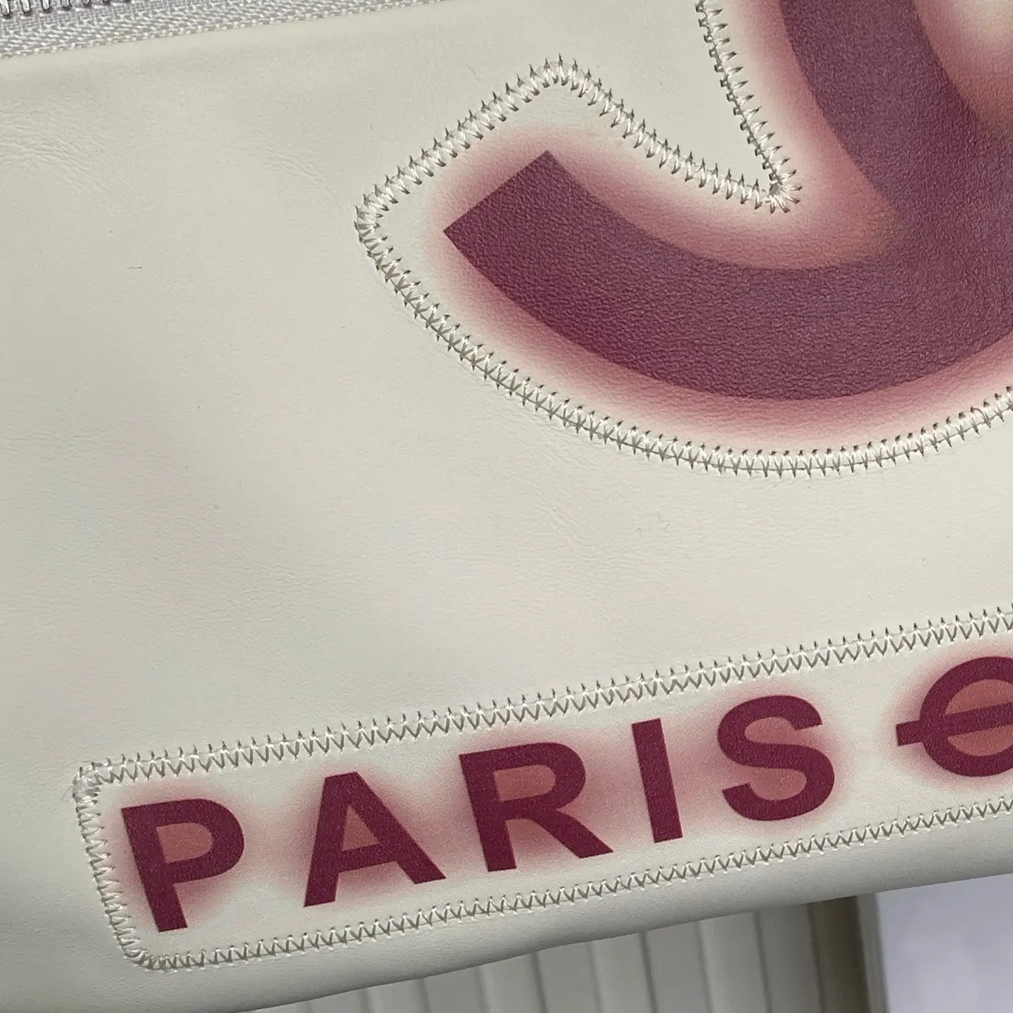 Chanel Vintage Graffiti Tote Bag White