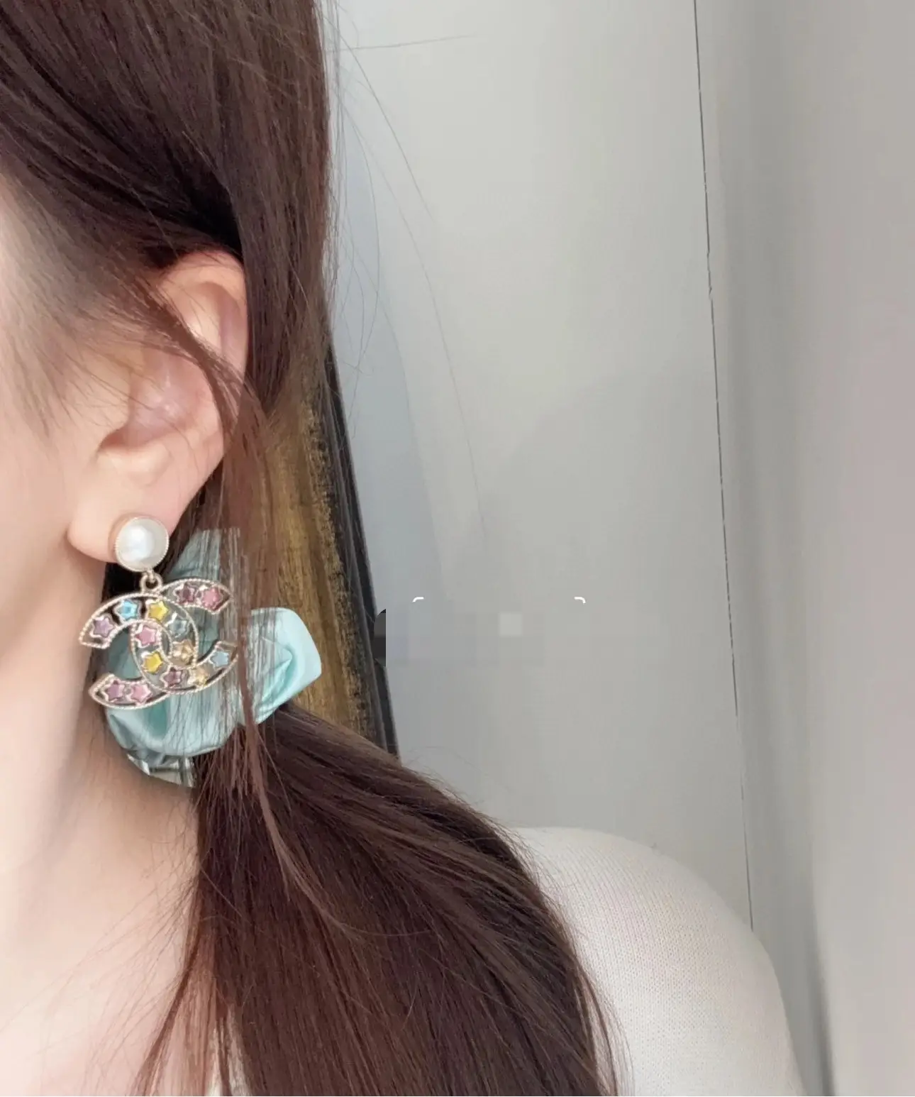 Chanel Star Colored Earrings