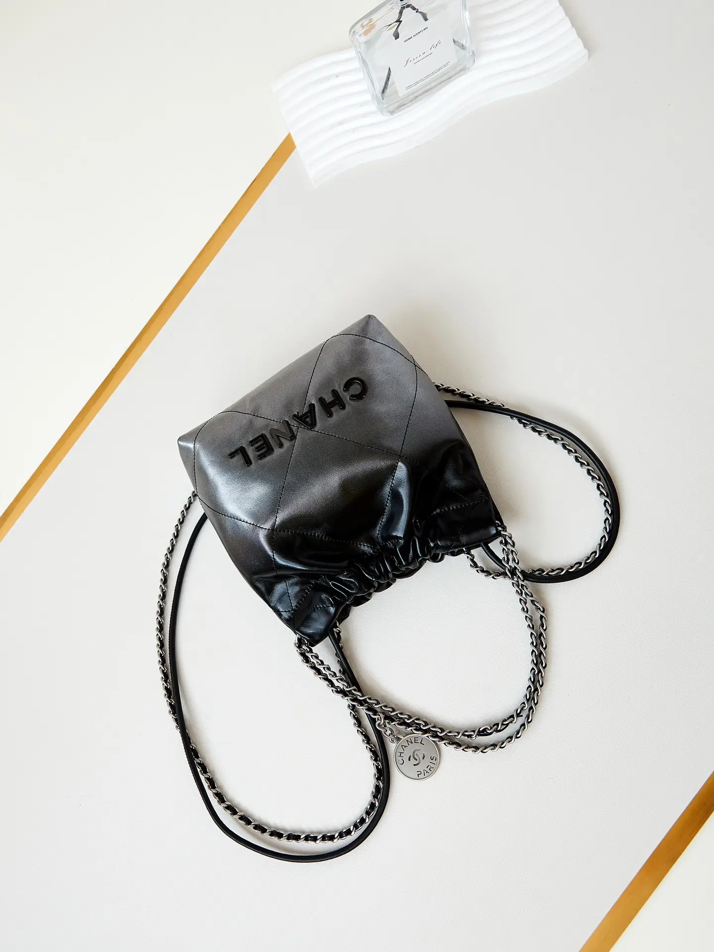 Chanel 22 Mini Handbag AS3980 Black