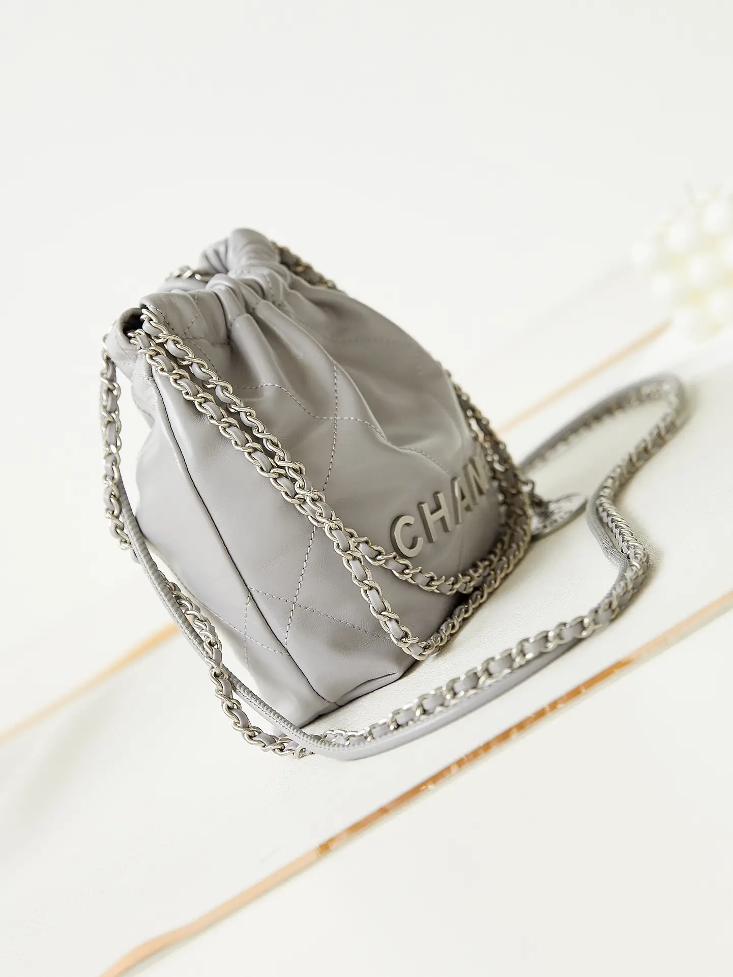 Chanel 22 Mini Handbag AS3980 Gray