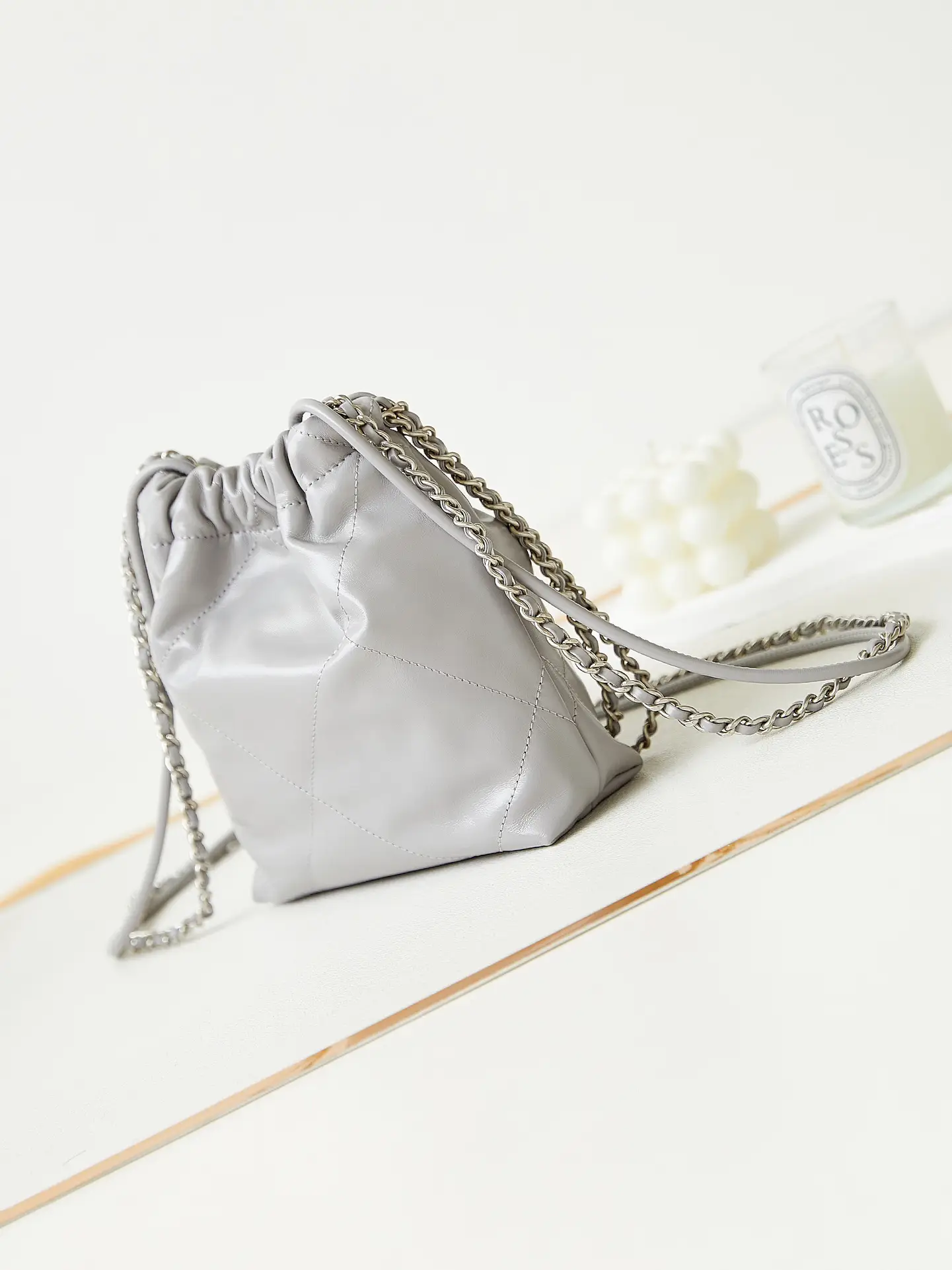 Chanel 22 Mini Handbag AS3980 Gray