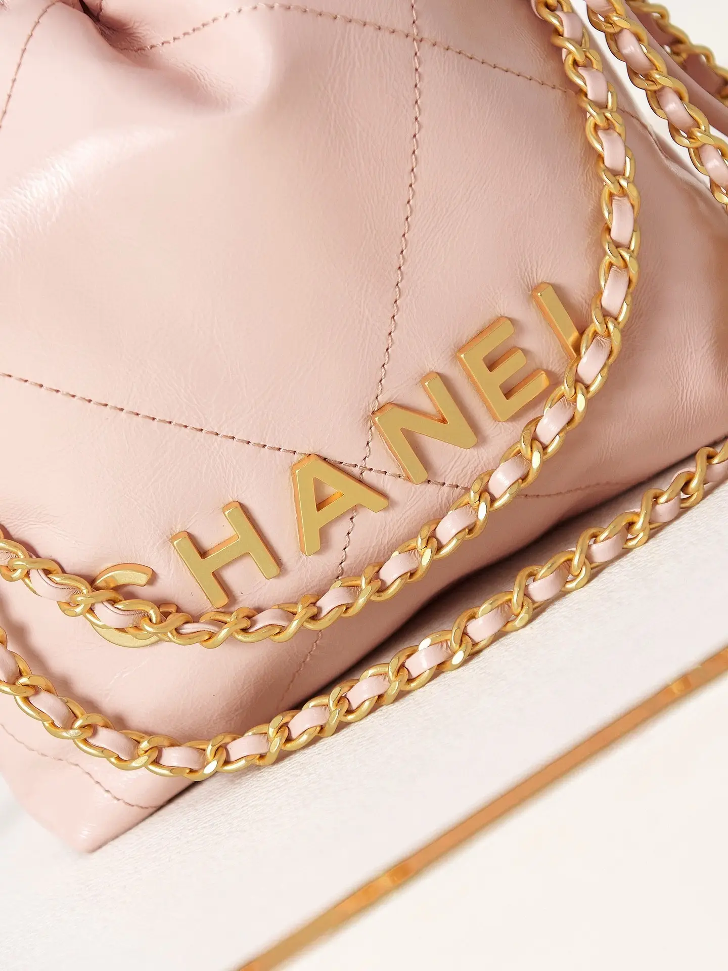 Chanel 22 Mini Handbag AS3980 Light Pink