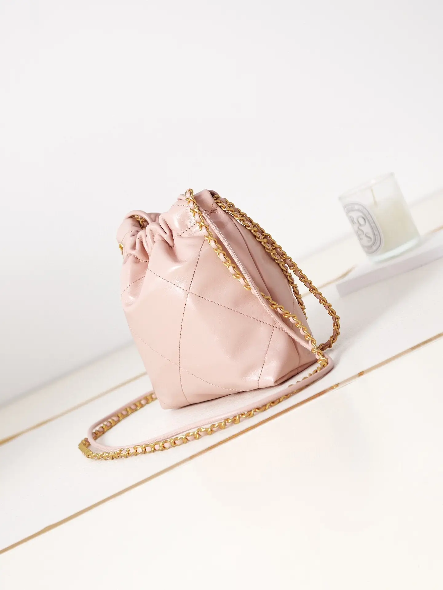 Chanel 22 Mini Handbag AS3980 Light Pink