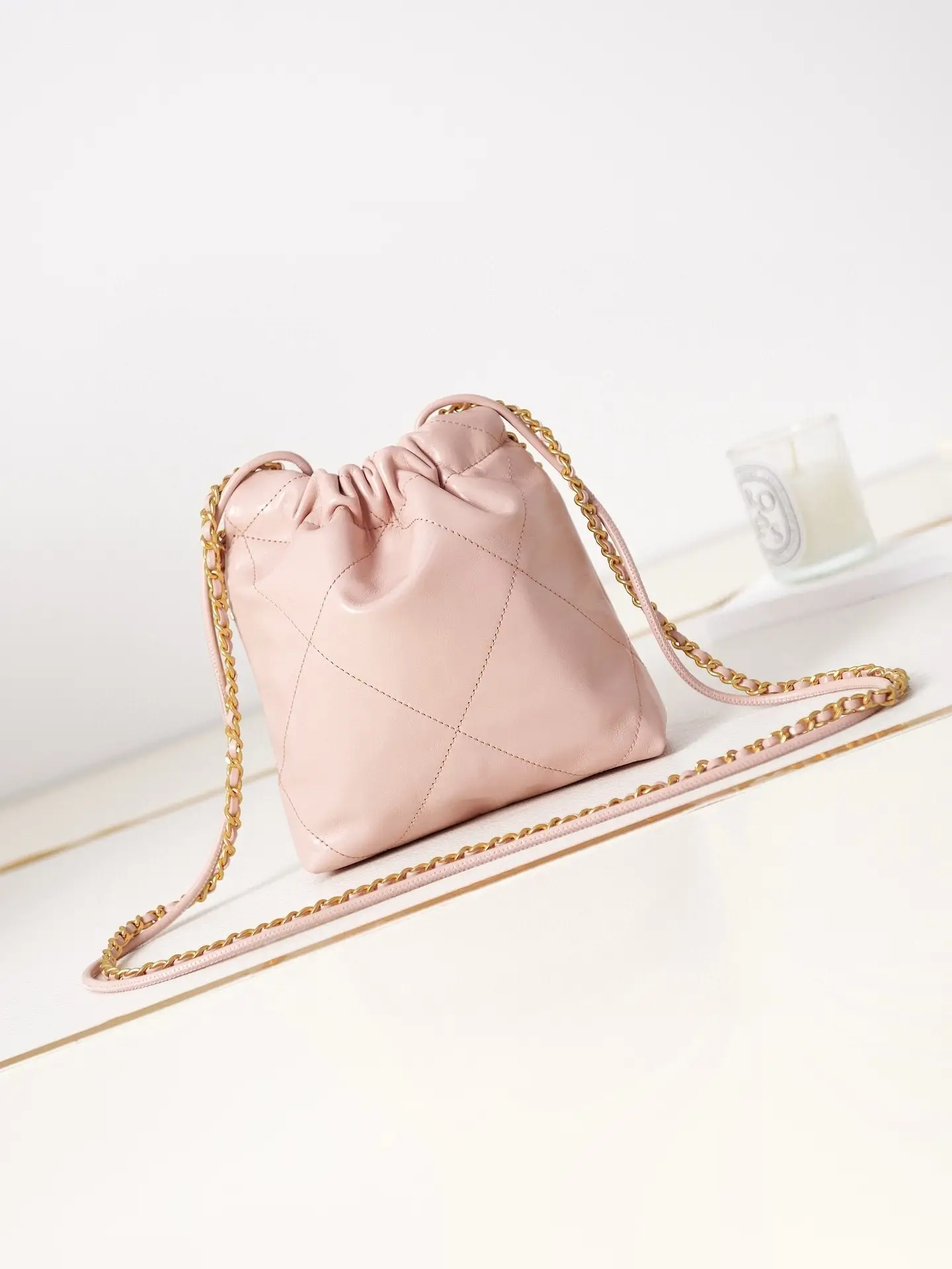 Chanel 22 Mini Handbag AS3980 Light Pink