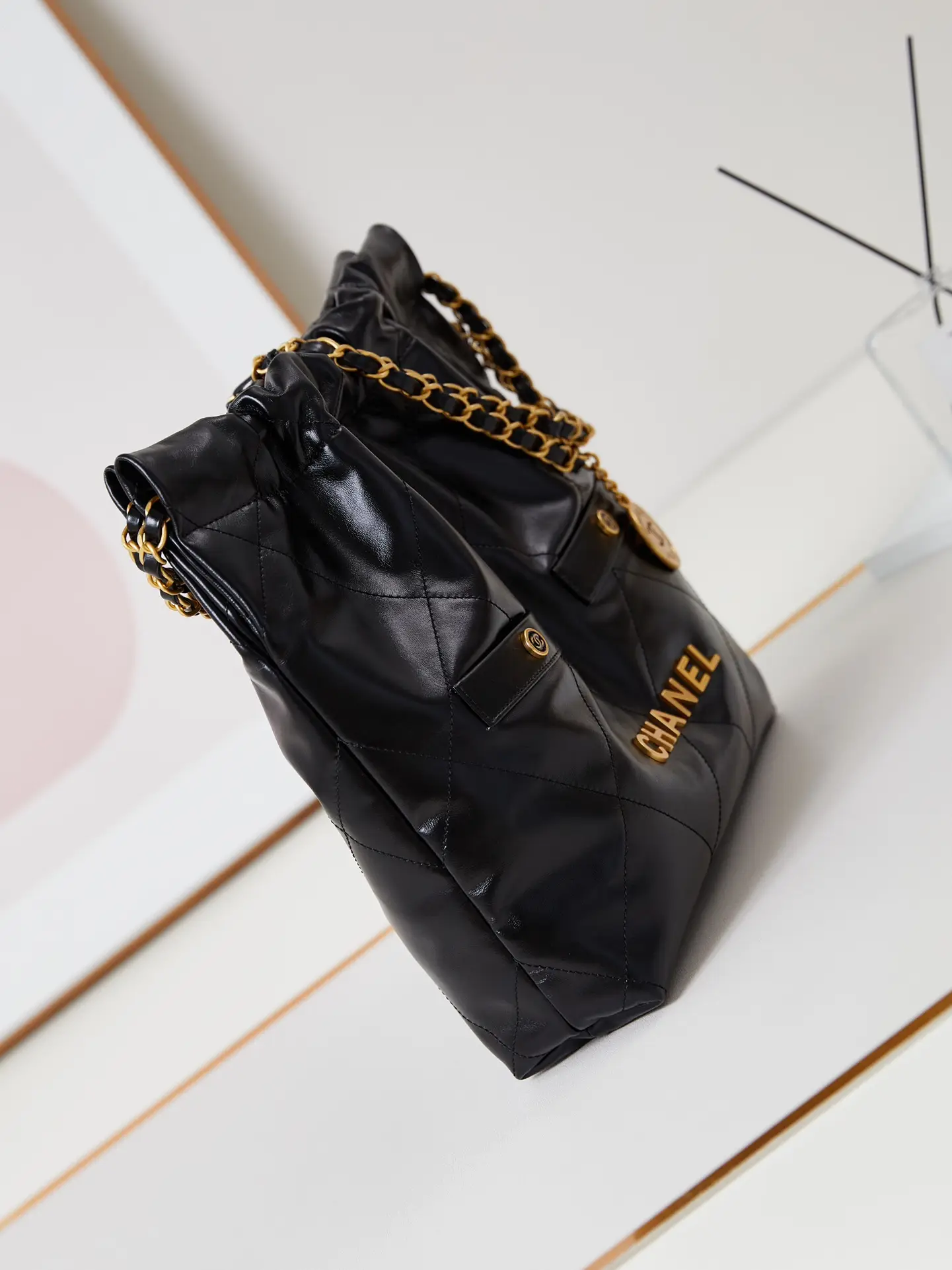 Chanel 22 Small Handbag AS3260 Black