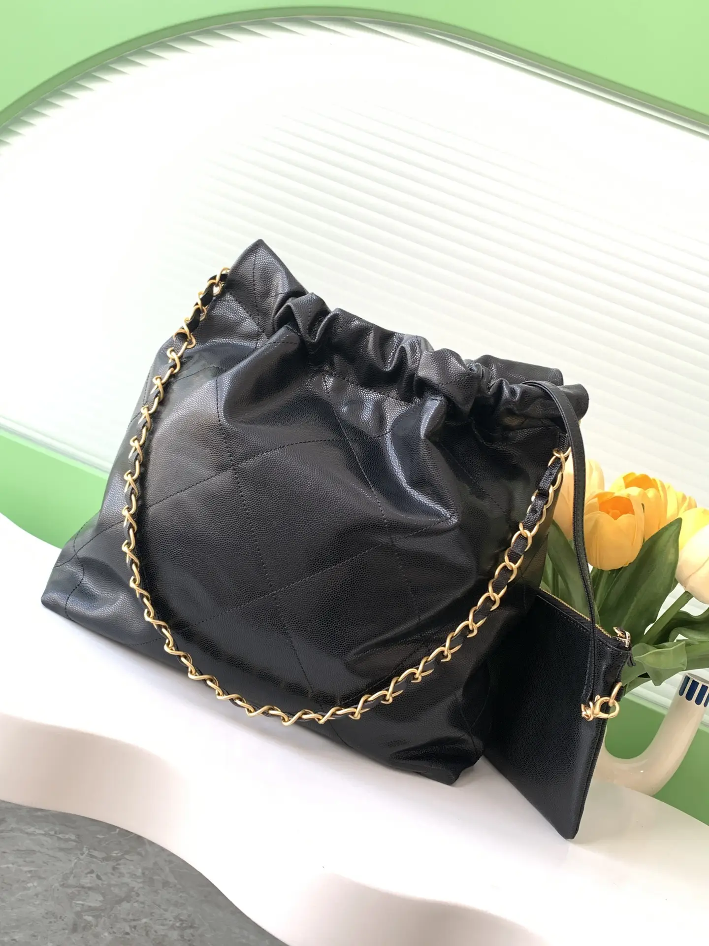 Chanel 22 Small Handbag AS3260 Black
