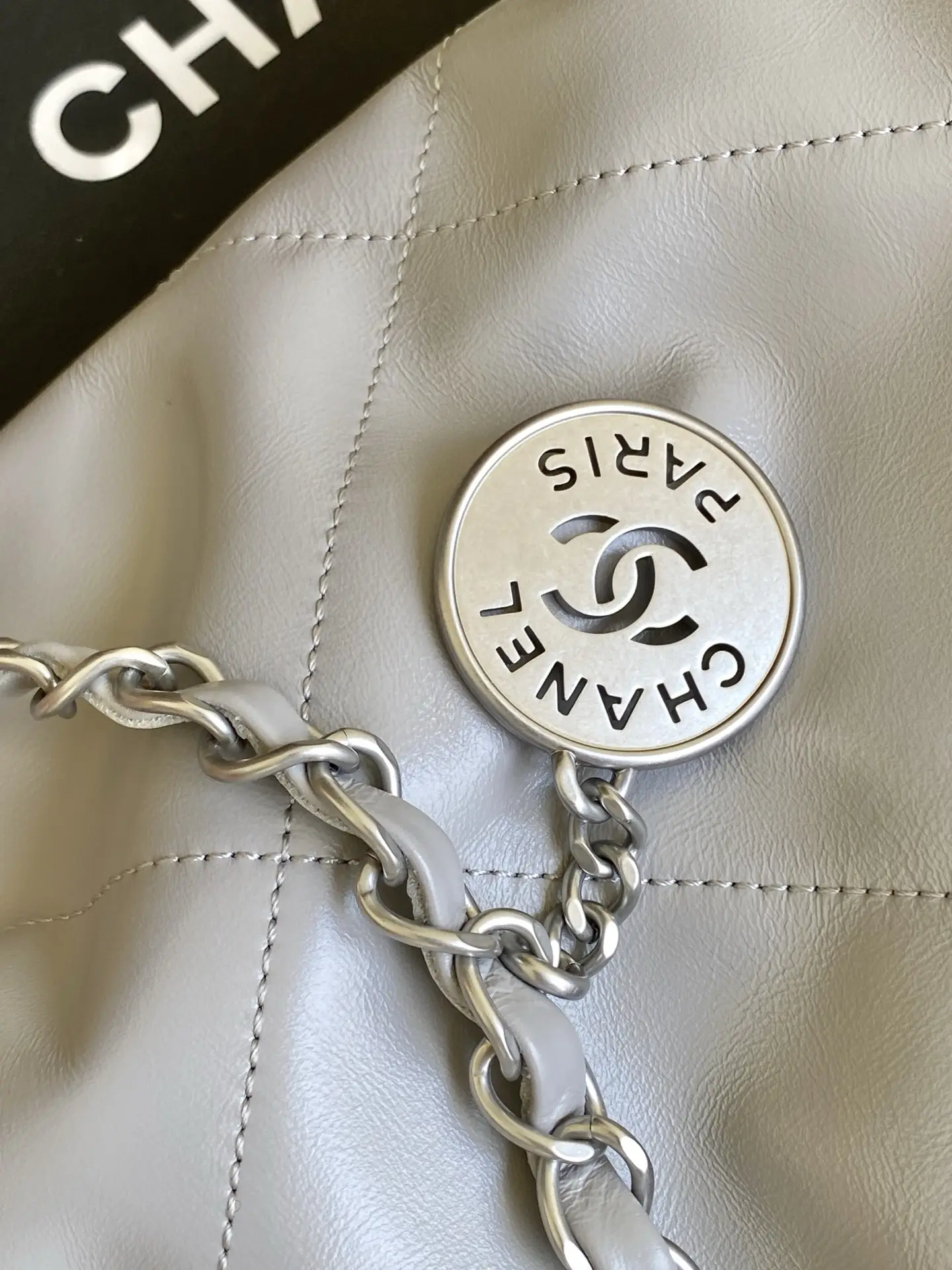 Chanel 22 Small Handbag AS3260 Gray