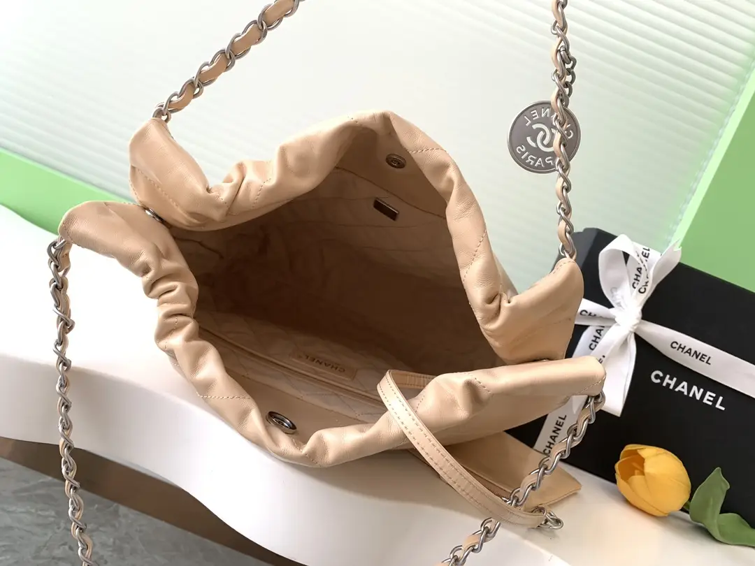 Chanel 22 Small Handbag AS3260 Light Orange