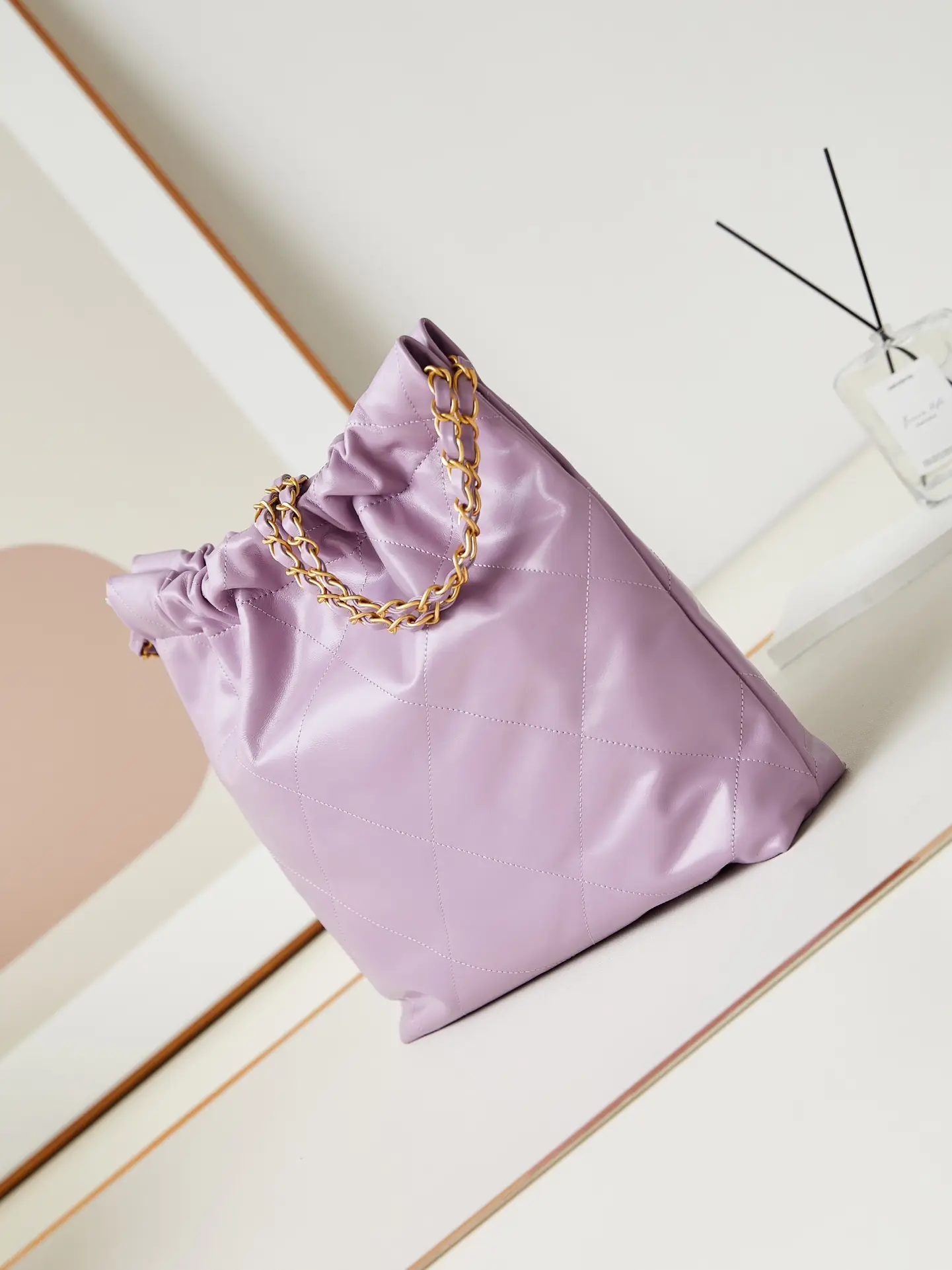 Chanel 22 Small Handbag AS3260 Purple