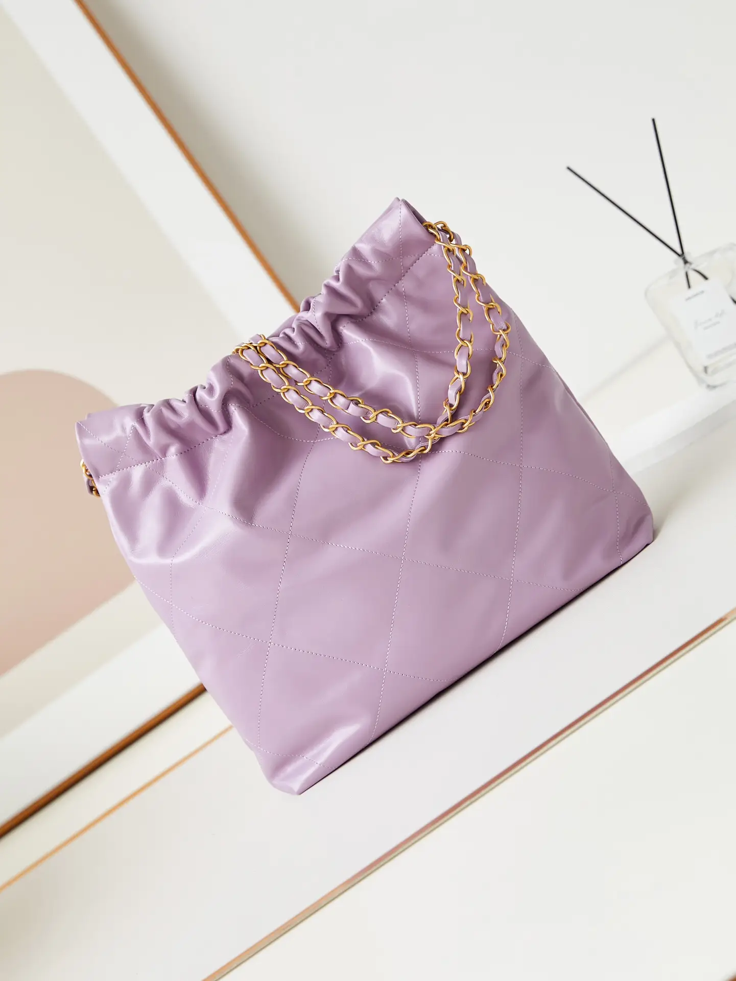 Chanel 22 Small Handbag AS3260 Purple
