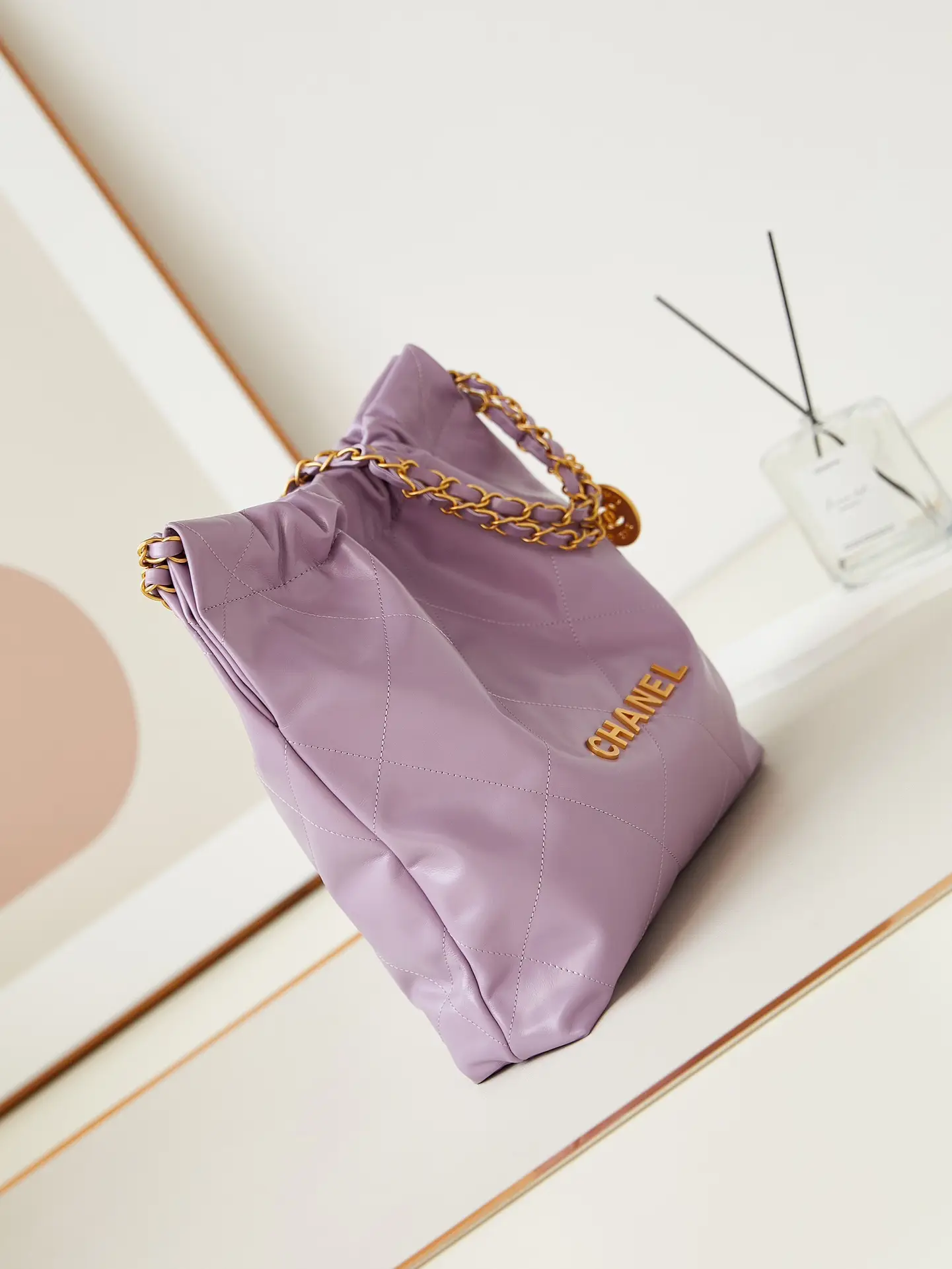 Chanel 22 Small Handbag AS3260 Purple