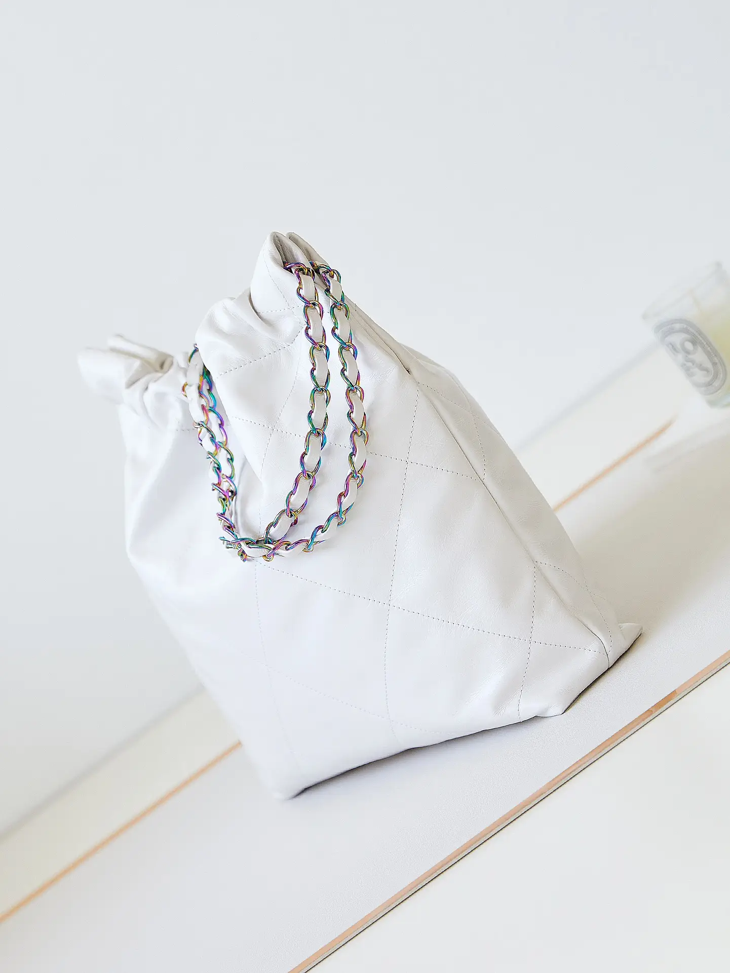 Chanel 22 Small Handbag AS3260 White