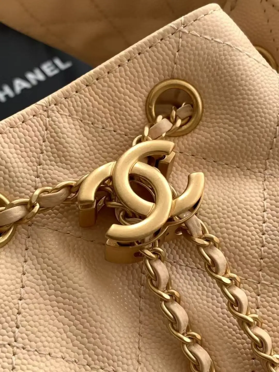 Chanel 25 Small Hobo Bag AS5293 Light Apricot
