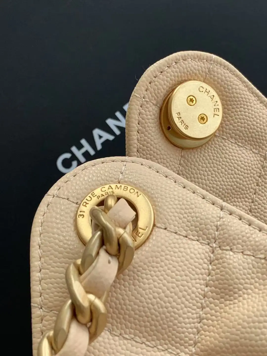 Chanel 25 Small Hobo Bag AS5293 Light Apricot