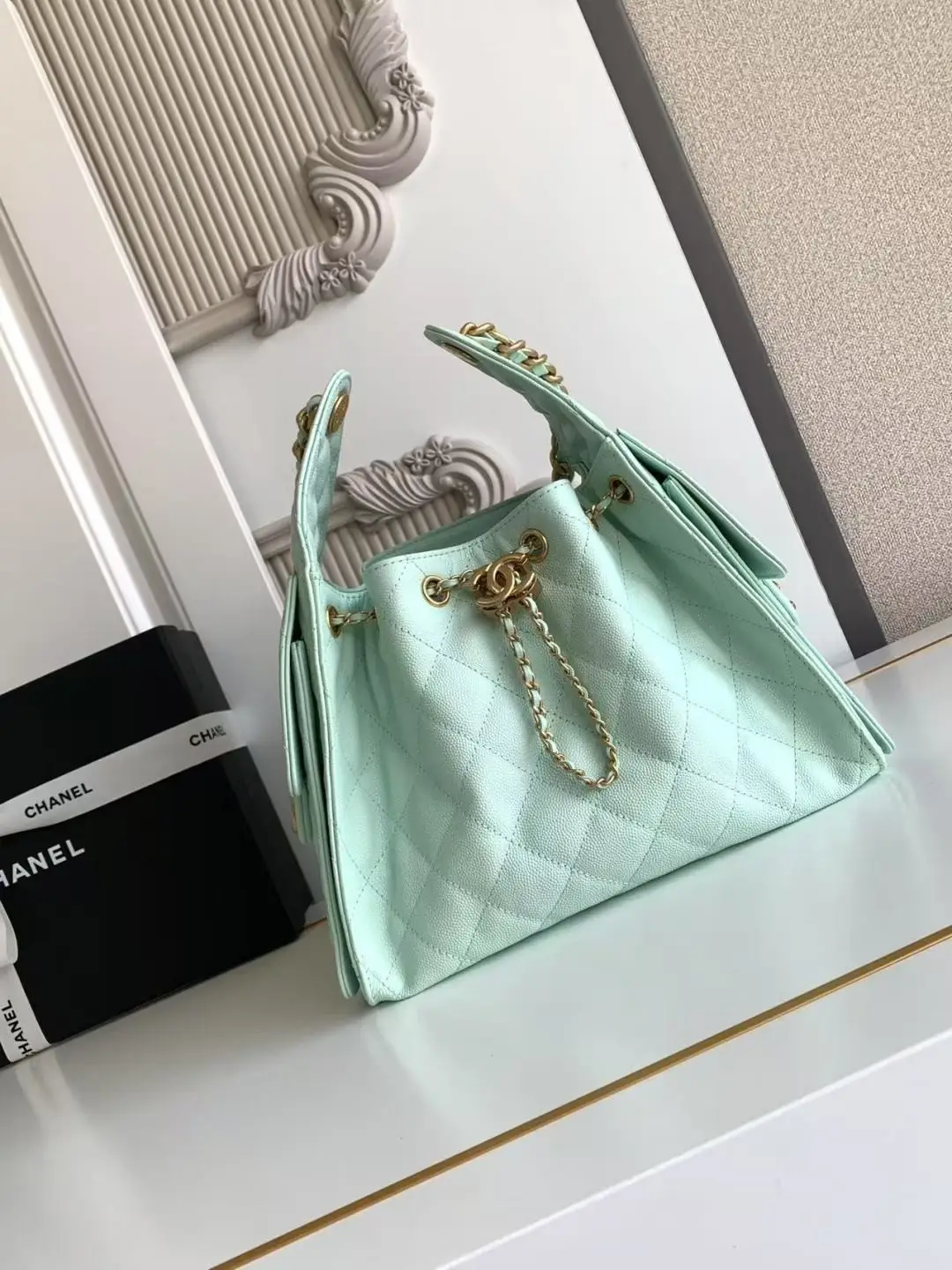 Chanel 25 Small Hobo Bag AS5293 Mint Green