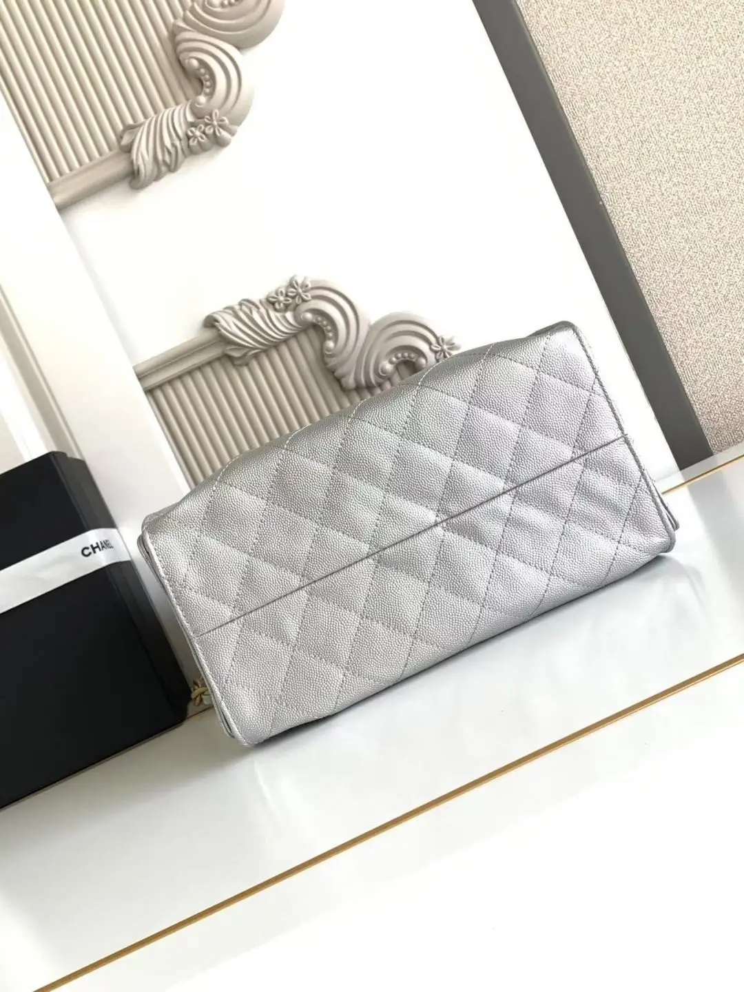 Chanel 25 Small Hobo Bag AS5293 Sliver