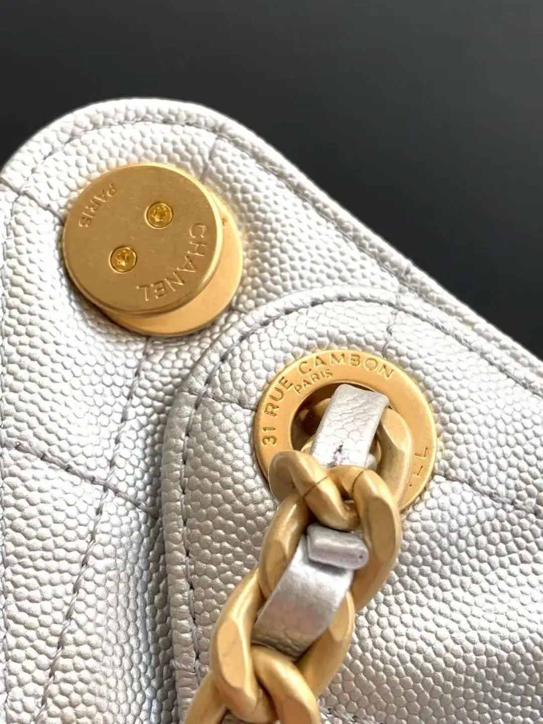 Chanel 25 Small Hobo Bag AS5293 Sliver