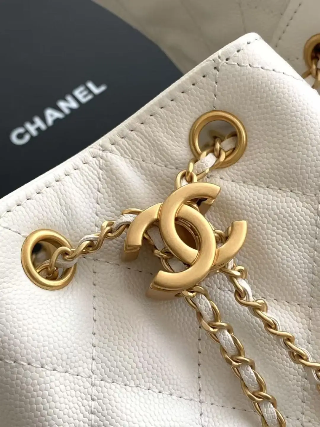 Chanel 25 Small Hobo Bag AS5293 White