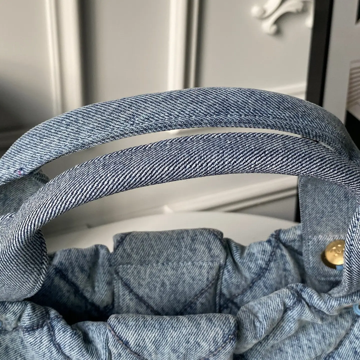 Chanel Bow Bag AS5695 Blue Denim