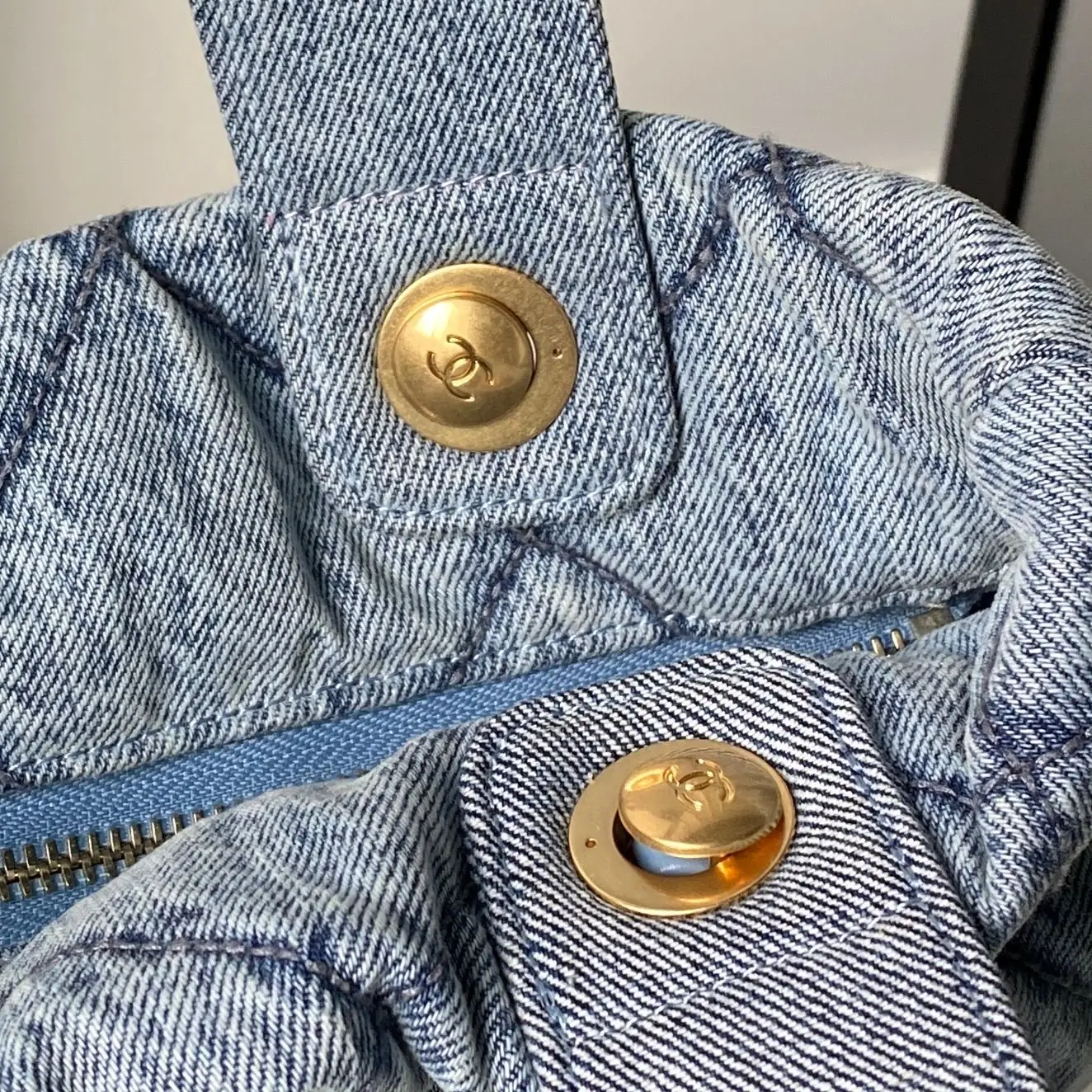 Chanel Bow Bag AS5695 Blue Denim