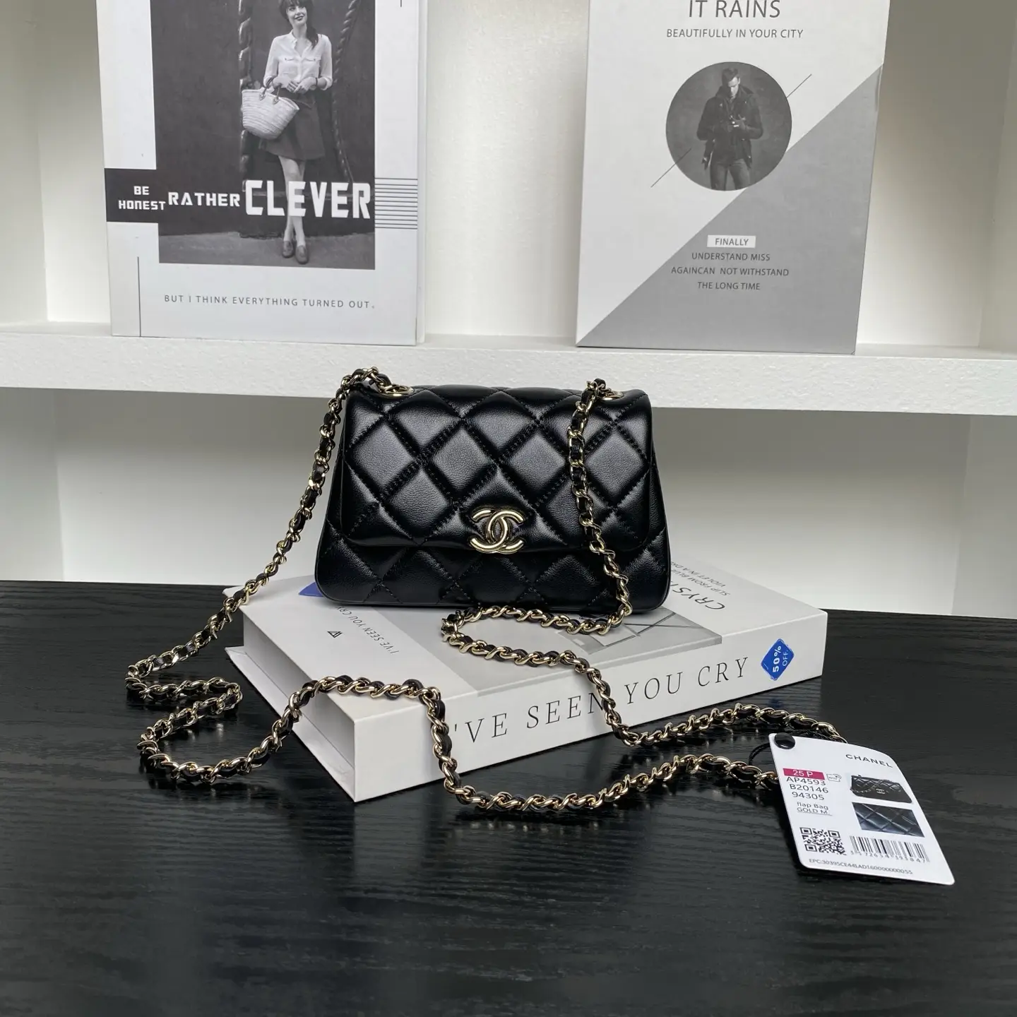 Chanel Clutch With Chain AP4593 Black