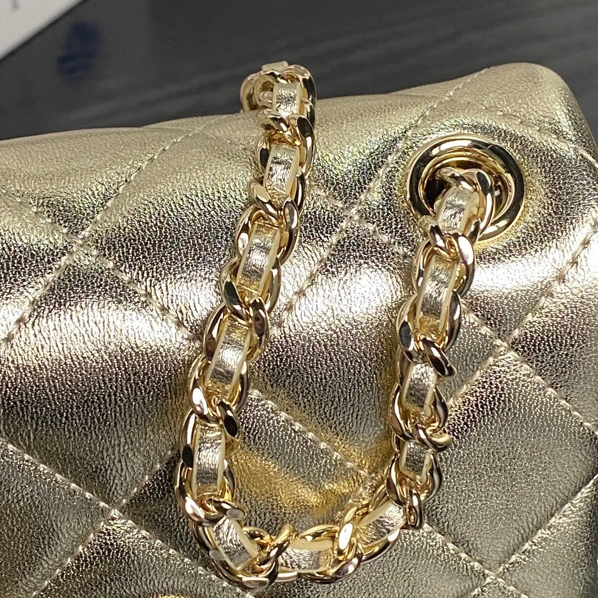 Chanel Clutch With Chain AP4593 Champagne Gold