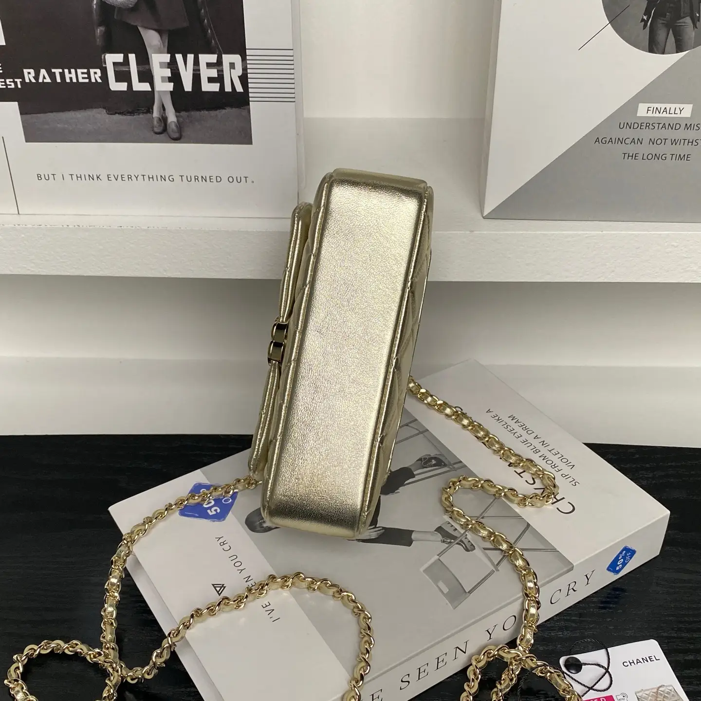 Chanel Clutch With Chain AP4593 Champagne Gold