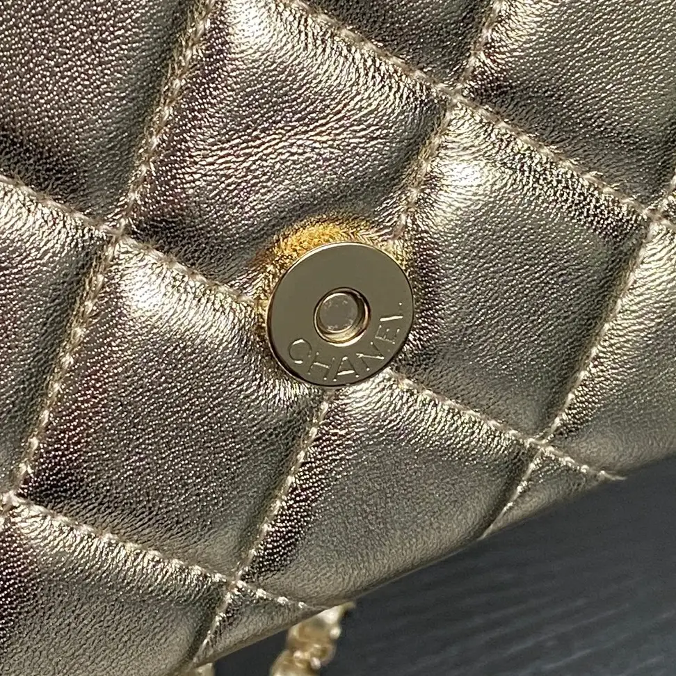 Chanel Clutch With Chain AP4593 Champagne Gold