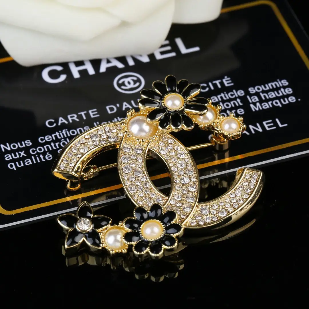 Chanel Diamond Petal Brooch