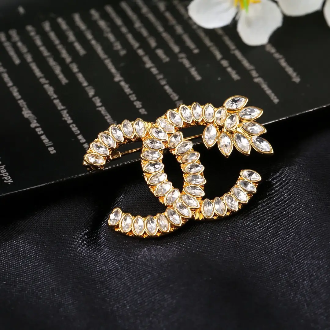 Chanel Diamond Wheat Brooch